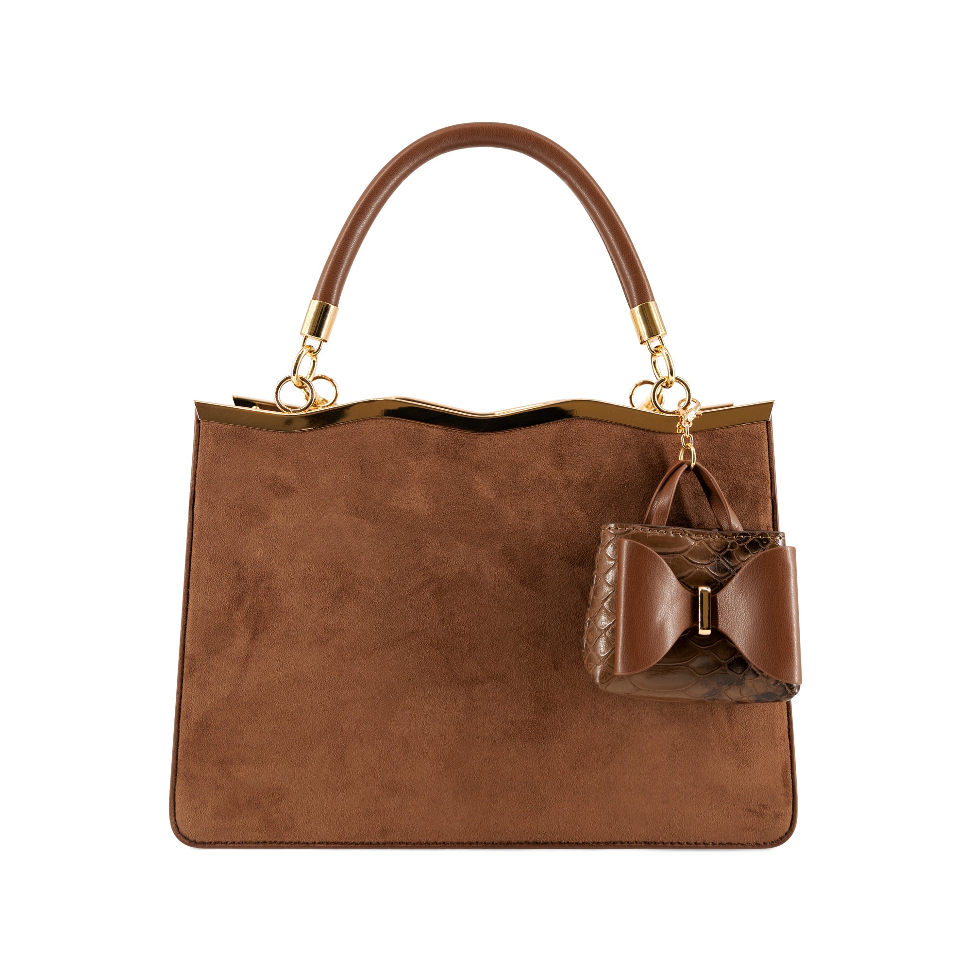Ramona Suede Mini Charm Crossbody Bag