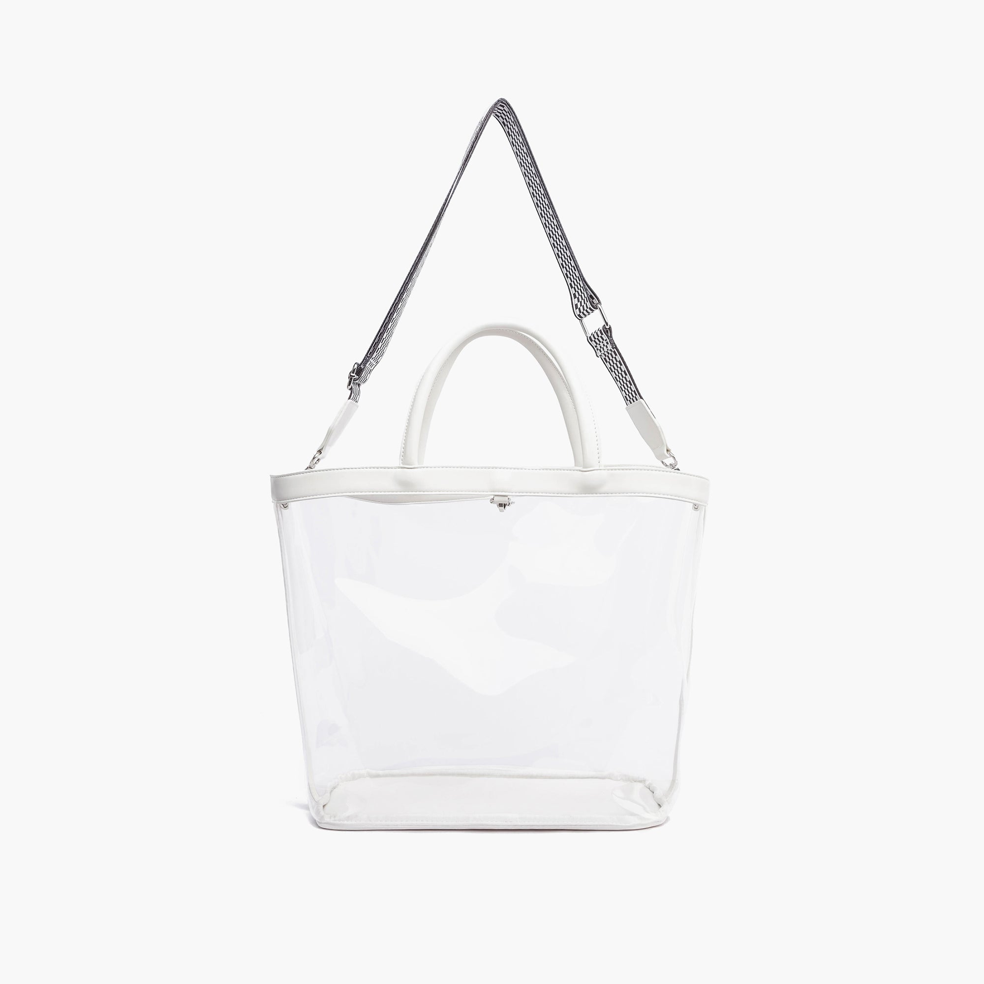 No Filter Checkered Clear Tote