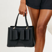 Jenna Bow Vegan Satchel Crossbody Bag