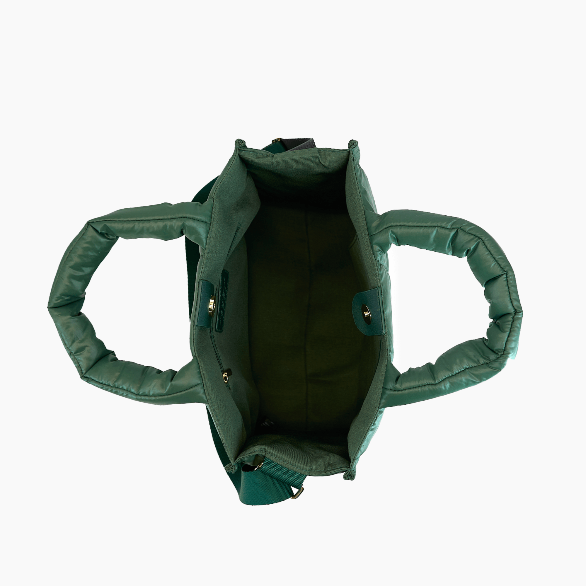 Evergreen Quilted Puffer Tote Bag