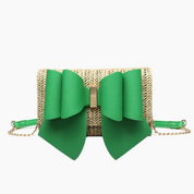Bonnie Straw Wallet Bowtie Crossbody Bag
