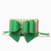 Bonnie Straw Wallet Bowtie Crossbody Bag