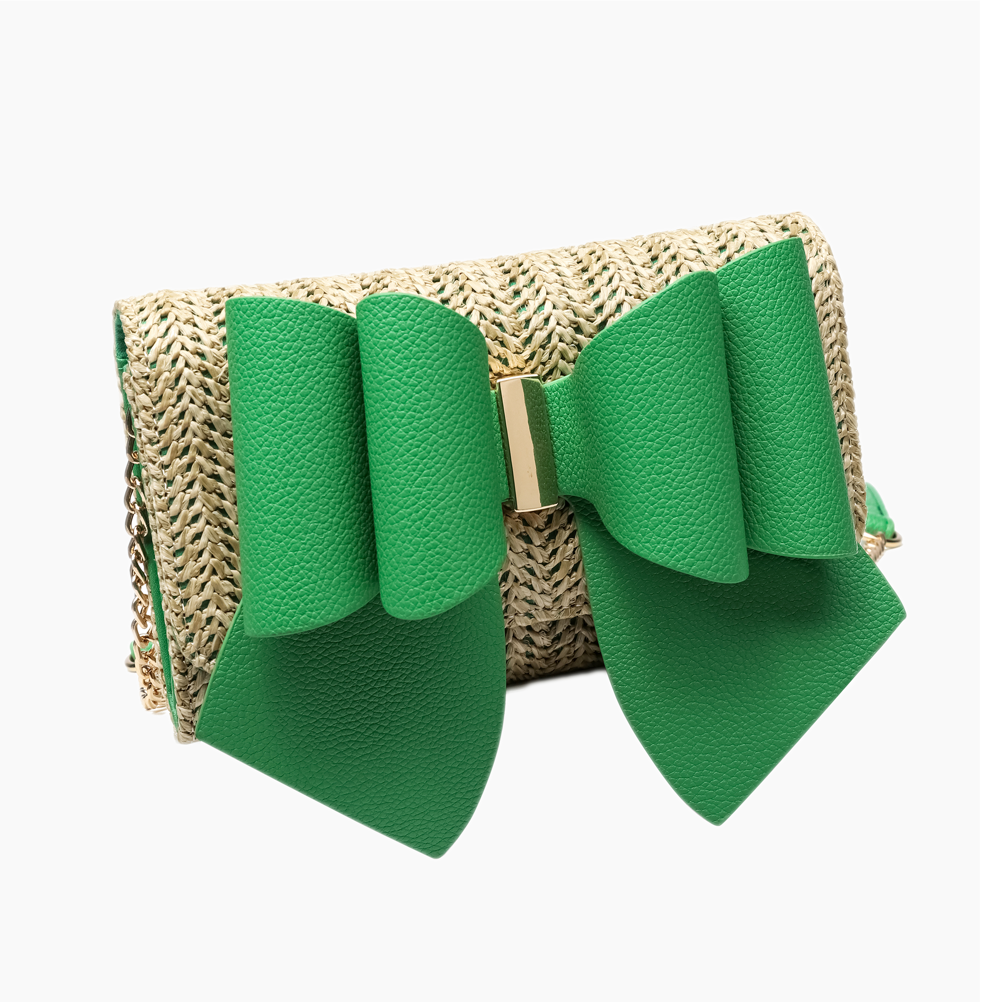 Bonnie Straw Wallet Bowtie Crossbody Bag
