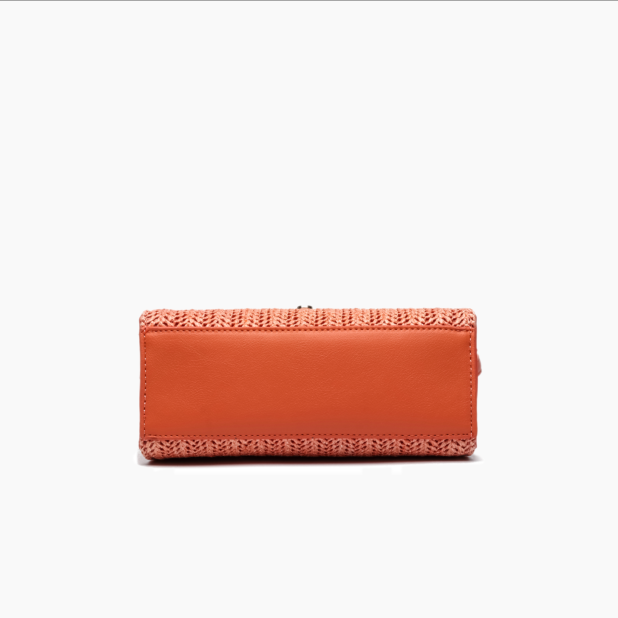 Neo Pastel Straw Crossbody Bag Orange