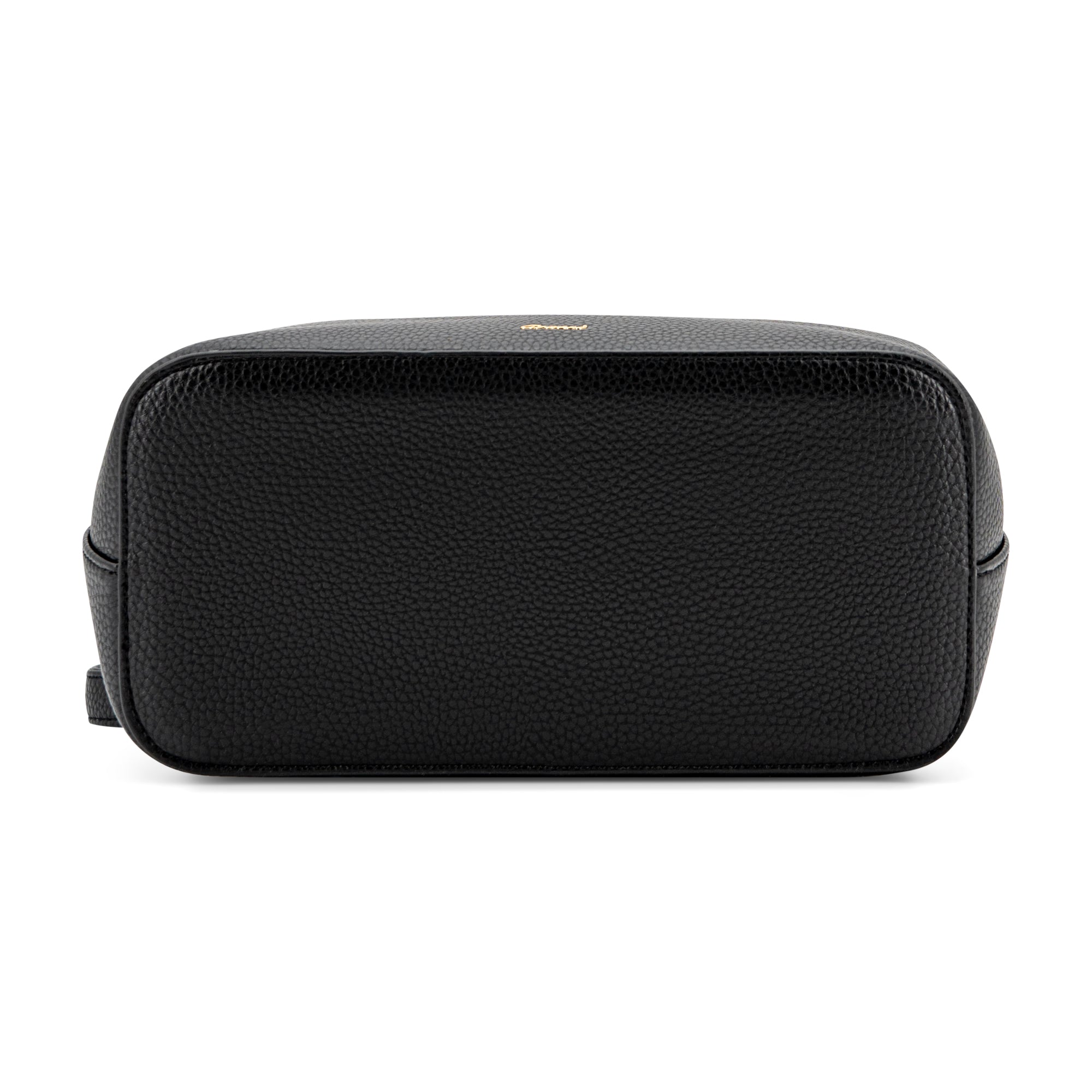 Crossi Bow Embossed Small Crossbody Bag in Black, bottom view