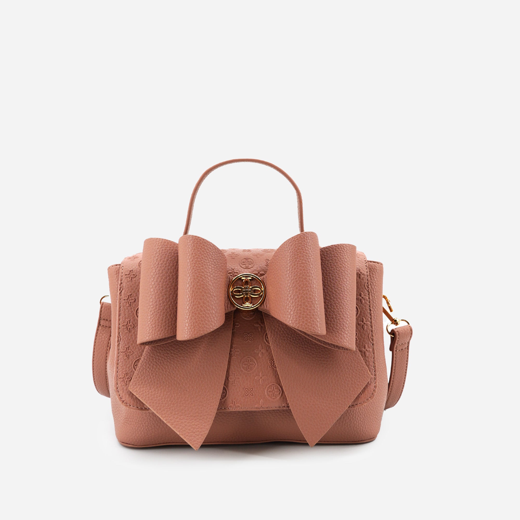 Crossi Bow Embossed Small Crossbody Bag