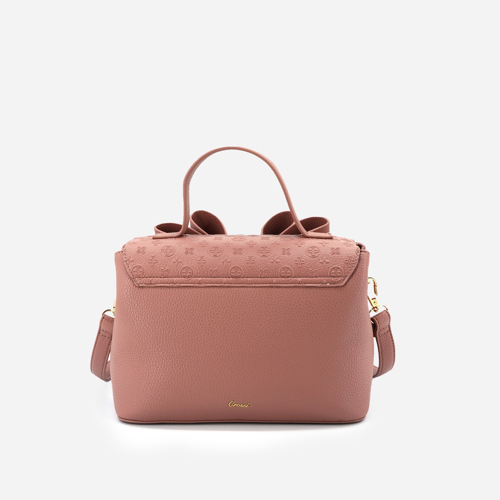 Crossi Bow Embossed Small Crossbody Bag