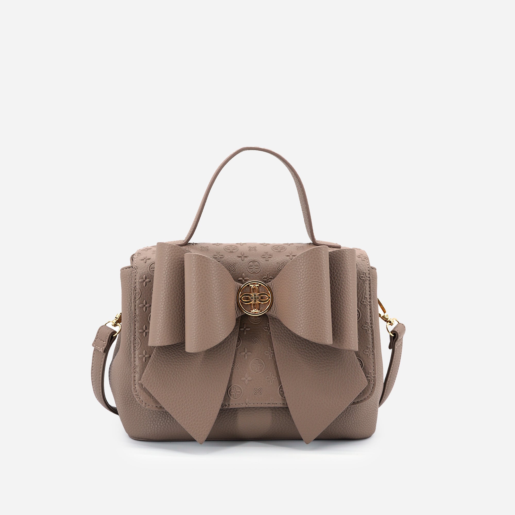 Crossi Bow Embossed Small Crossbody Bag