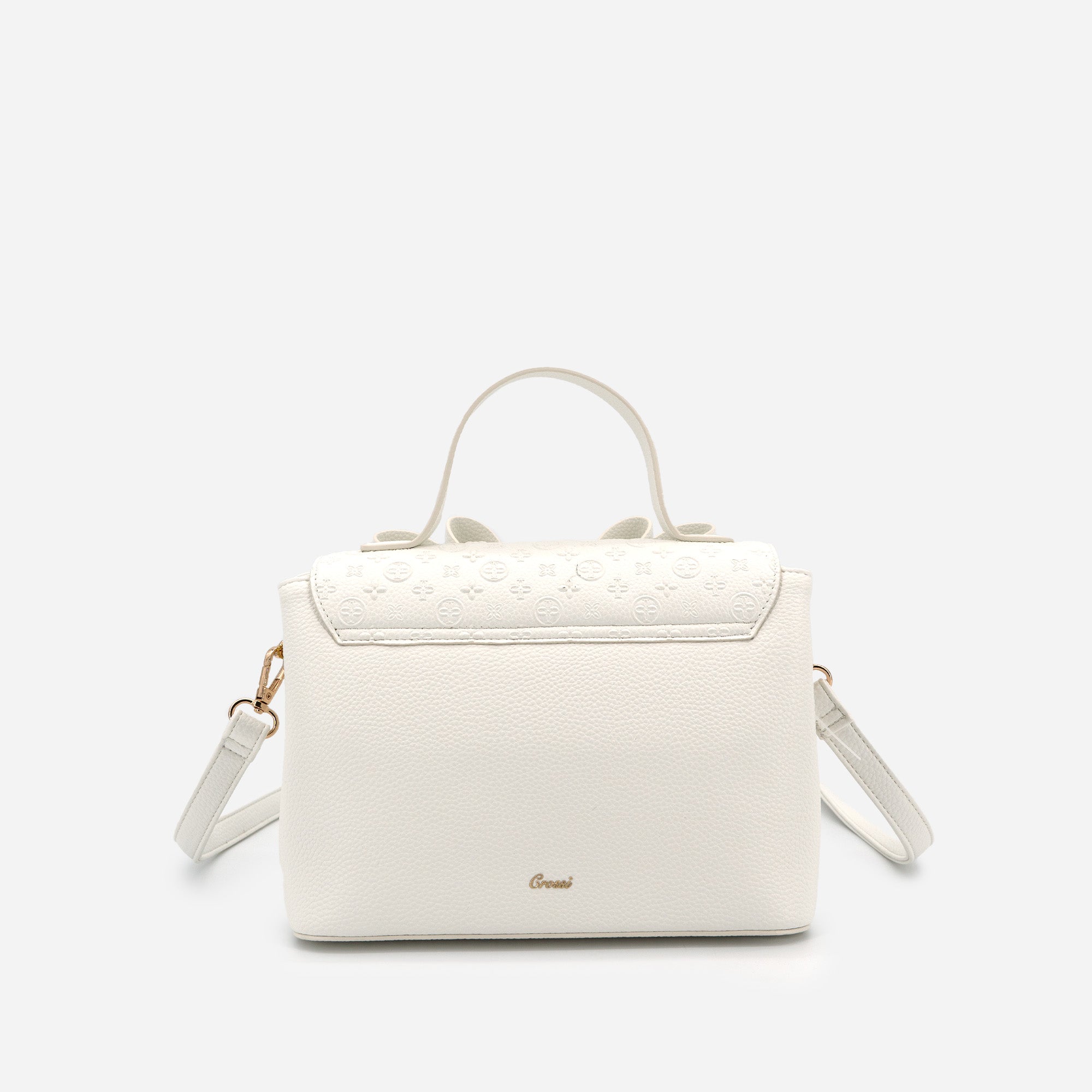 Crossi Bow Embossed Small Crossbody Bag