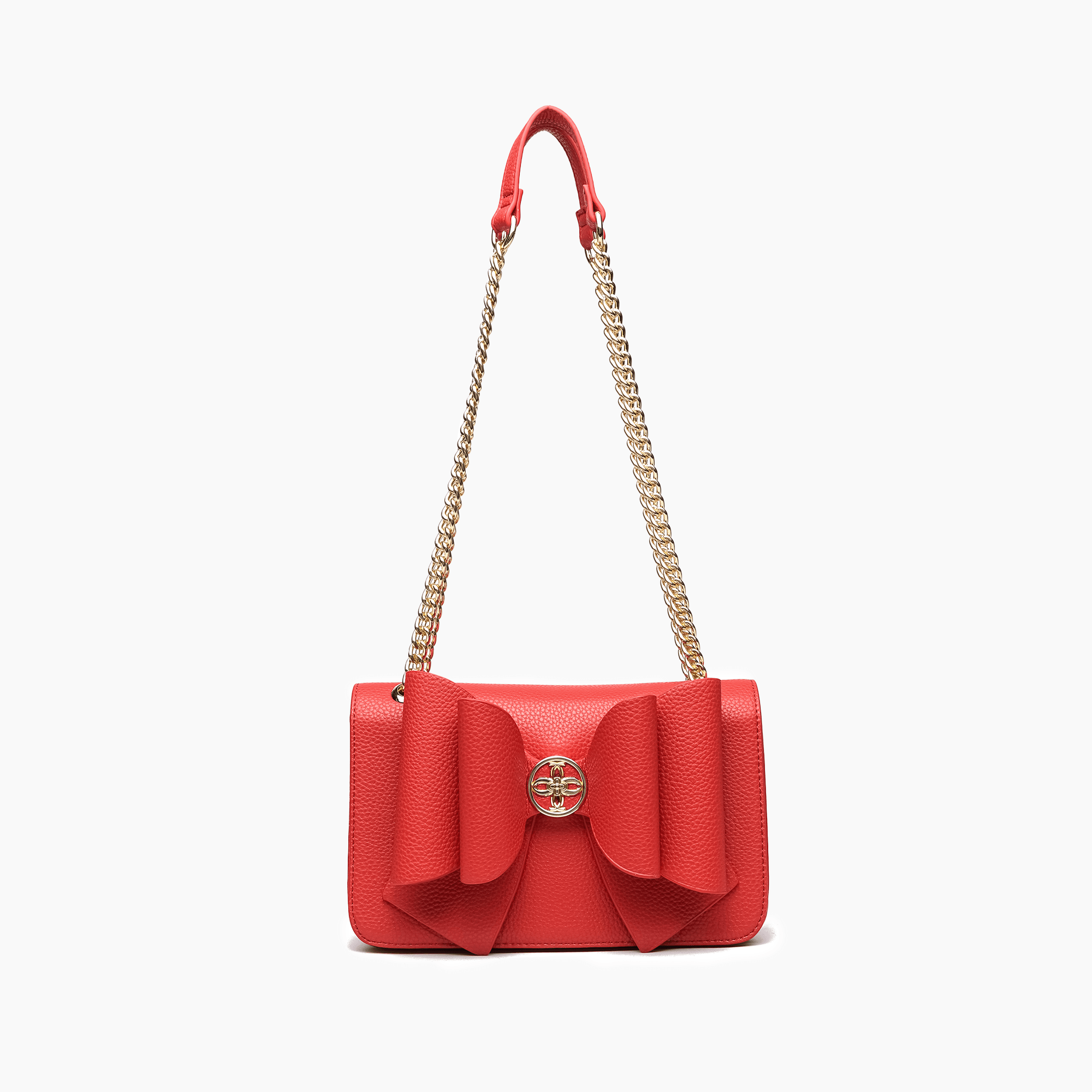 Like Dreams Petal Bowtie Dual Crossbody Bag Red
