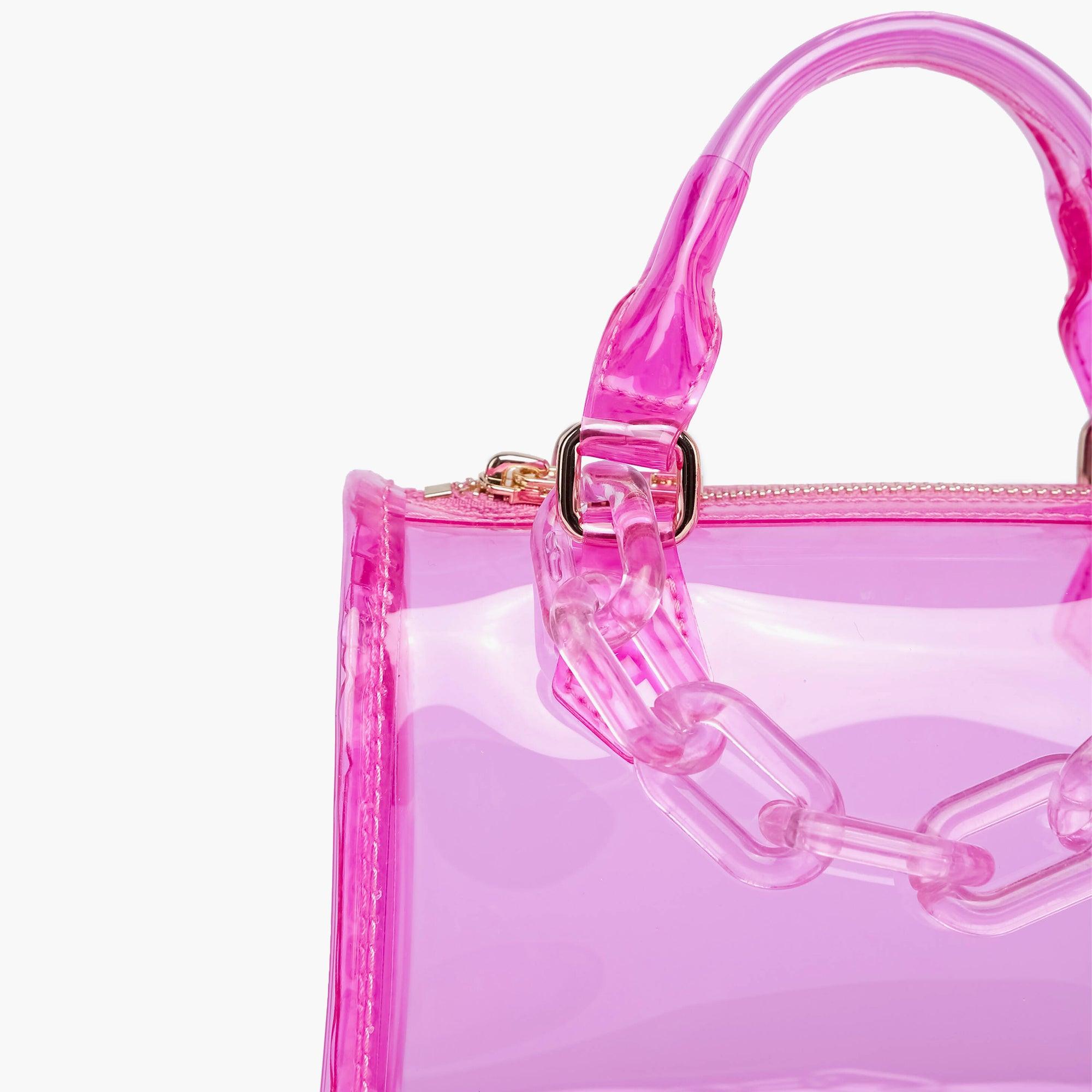 PINK clear crossbody bag