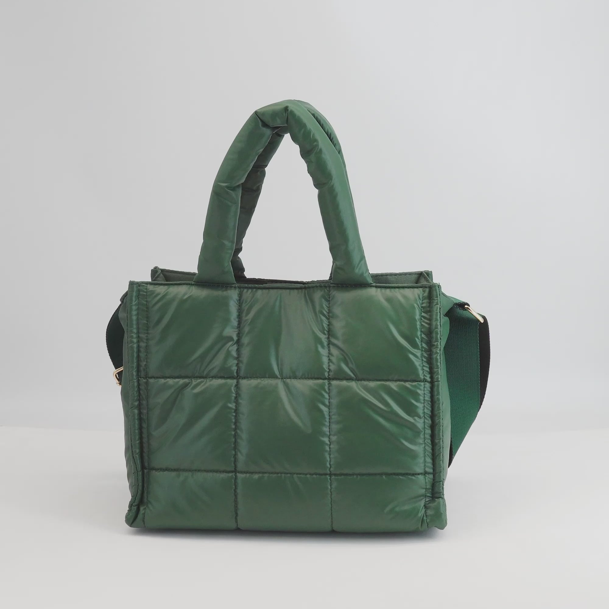 Evergreen Quilted Puffer Tote Bag | LIKE DREAMS Evergreen Quilted Puffer Tote Bag | LIKE DREAMS