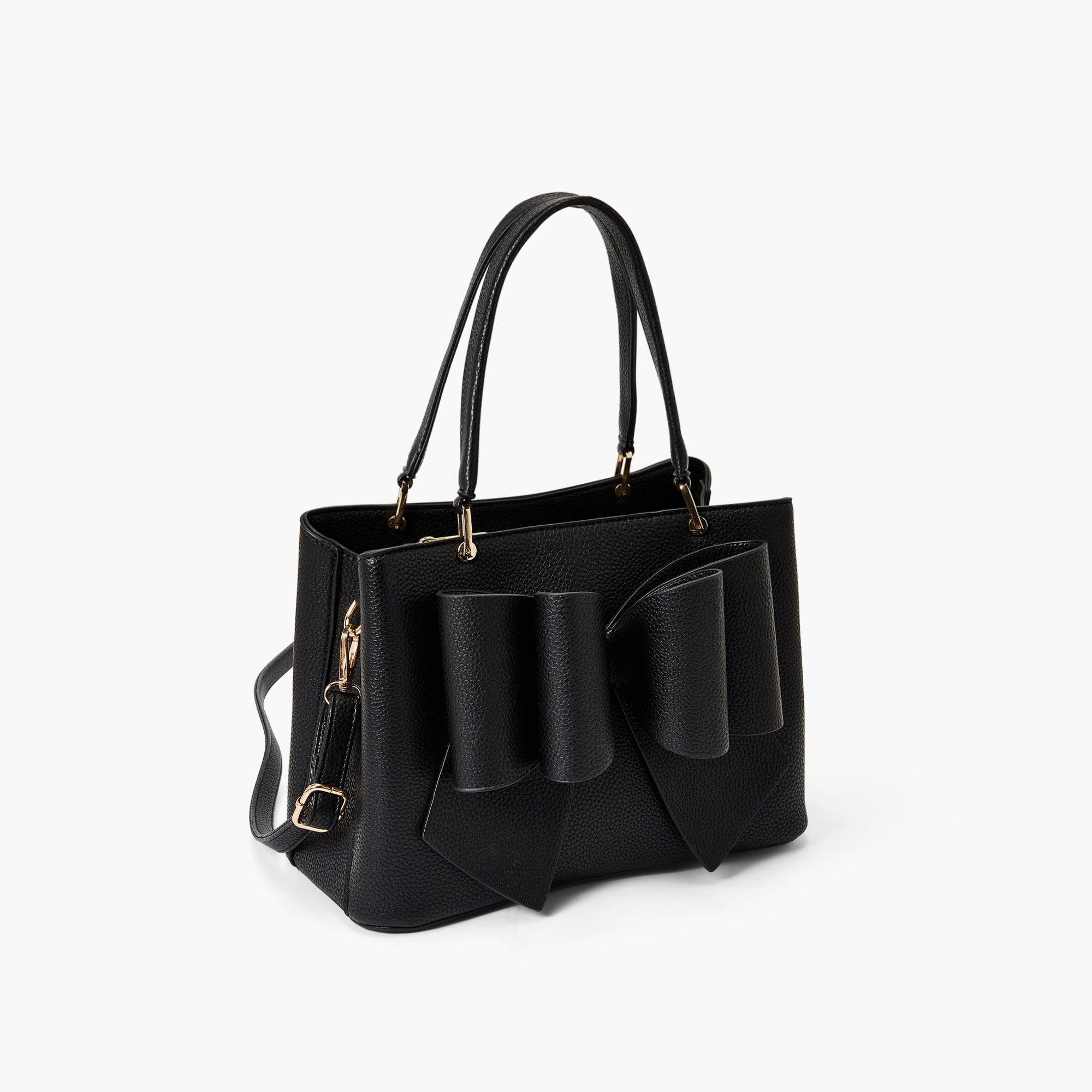 Jenna Bow Vegan Satchel Crossbody Bag
