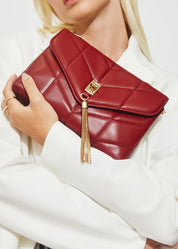Aster Tassel Vegan Quilted Crossbody Bag