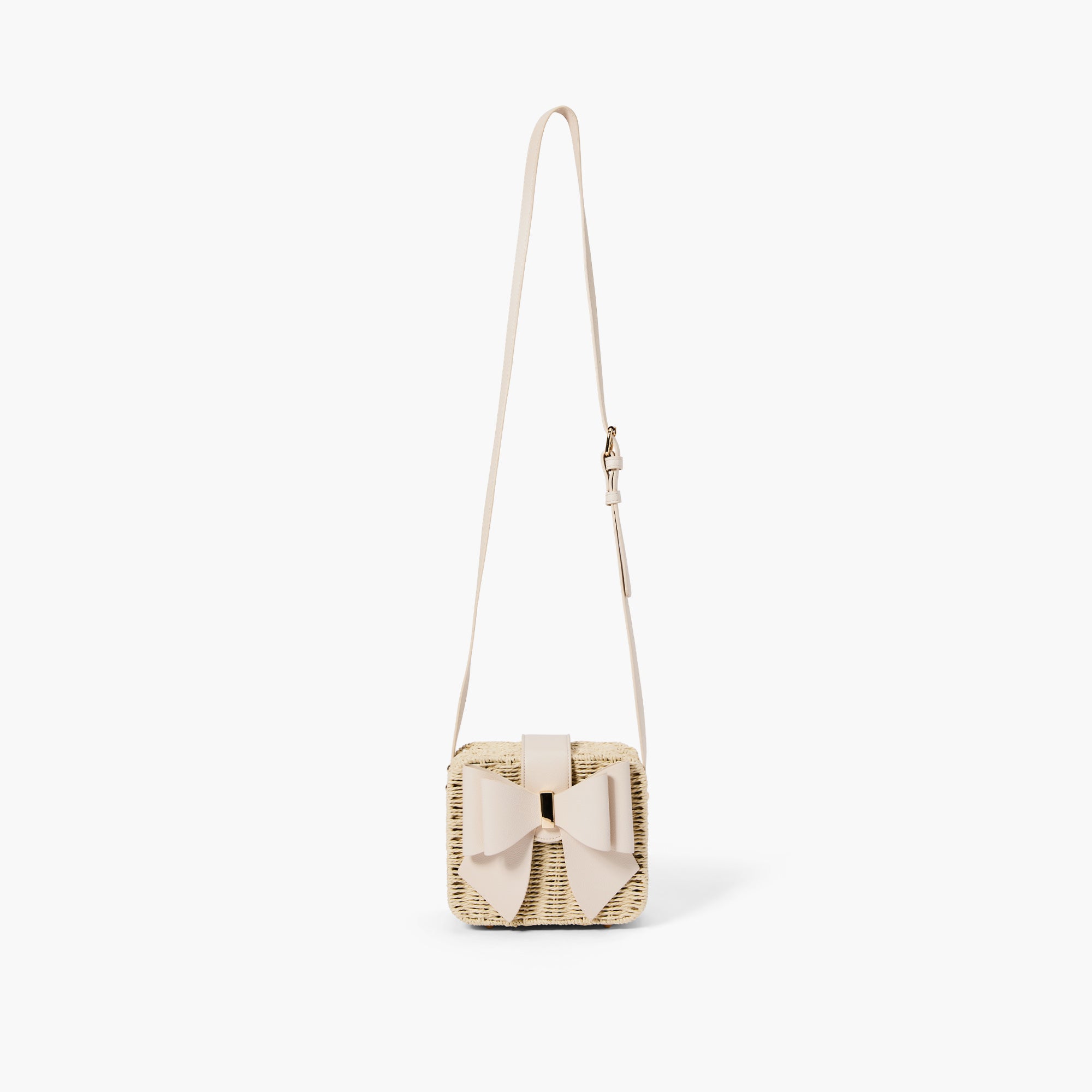 Poppy Bowtie Straw Crossbody