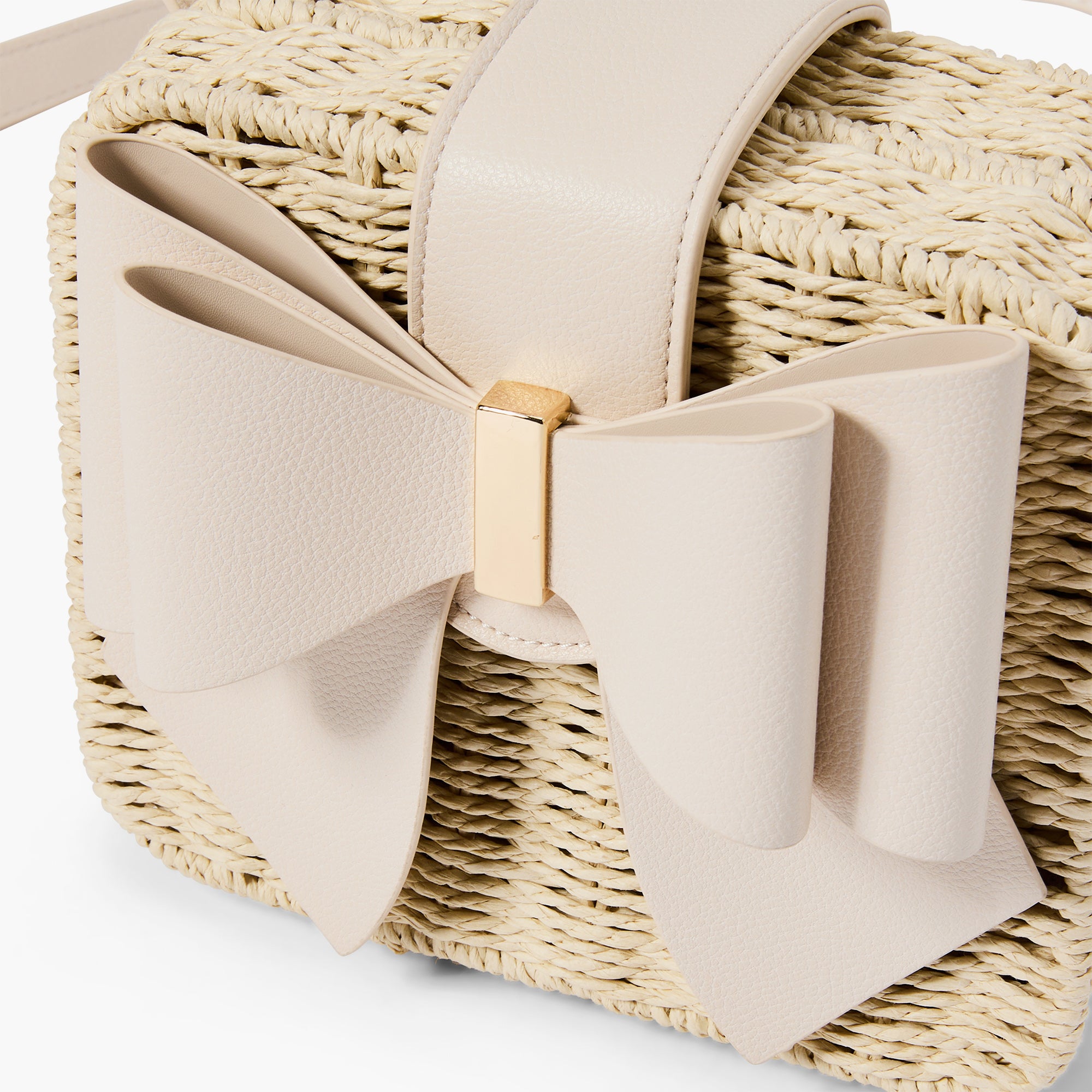 Poppy Bowtie Straw Crossbody