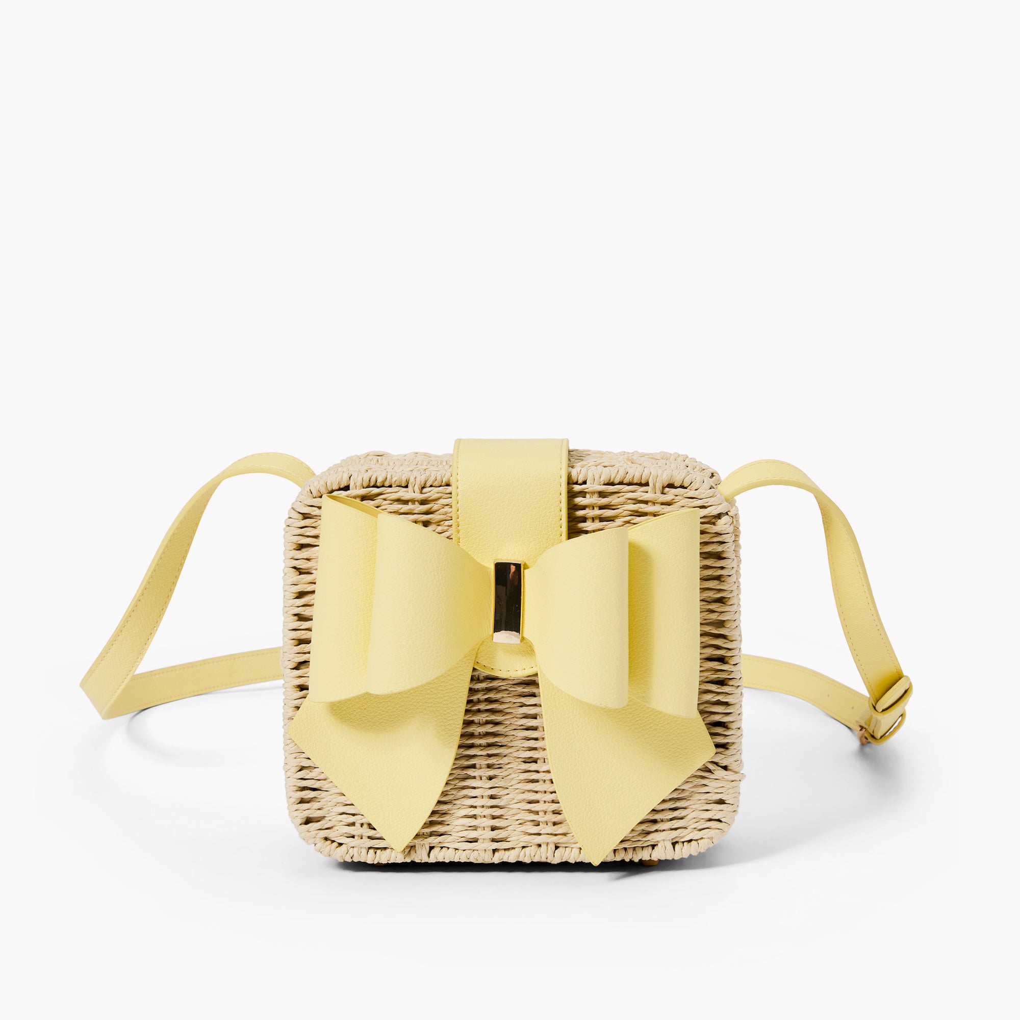 Poppy Bowtie Straw Crossbody