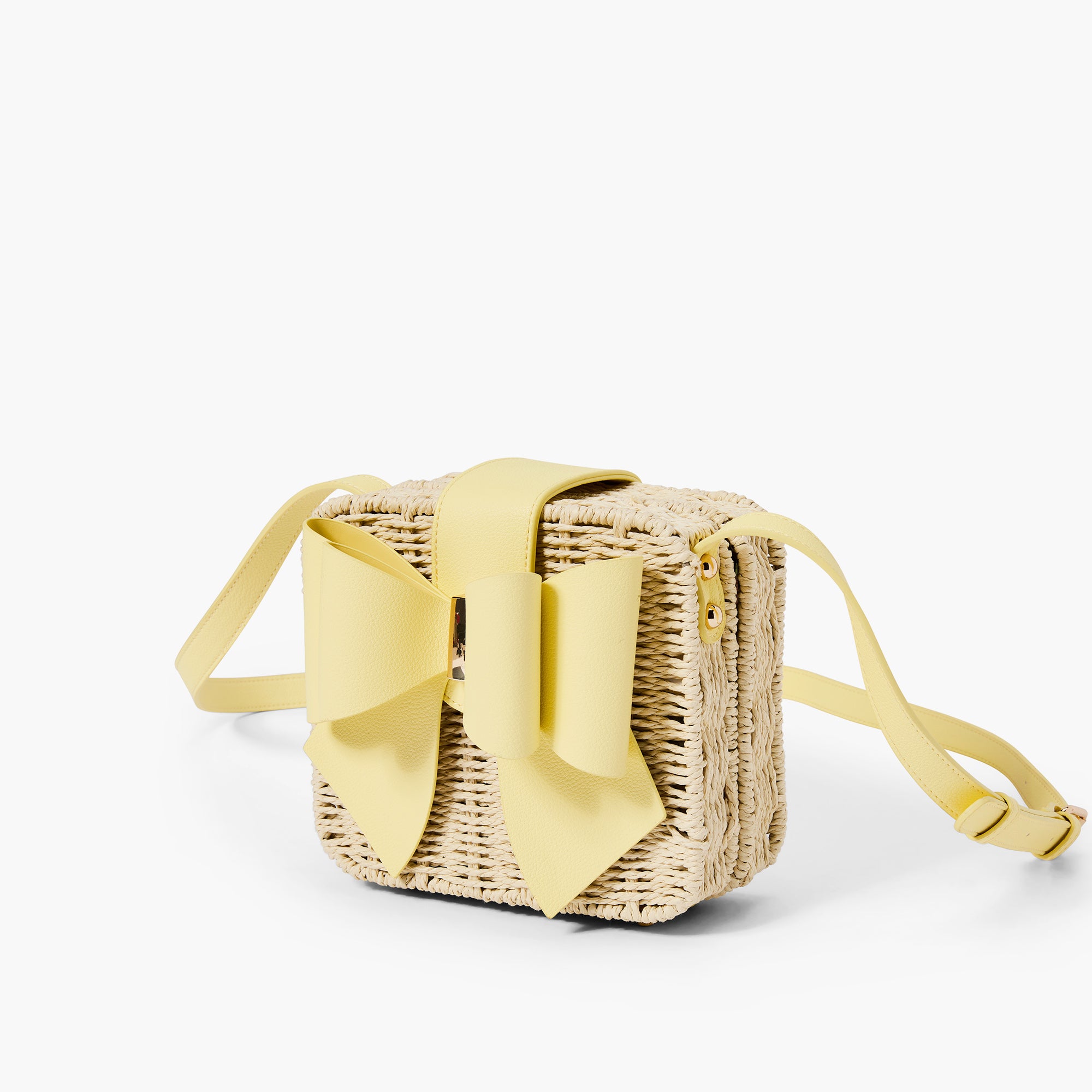 Poppy Bowtie Straw Crossbody