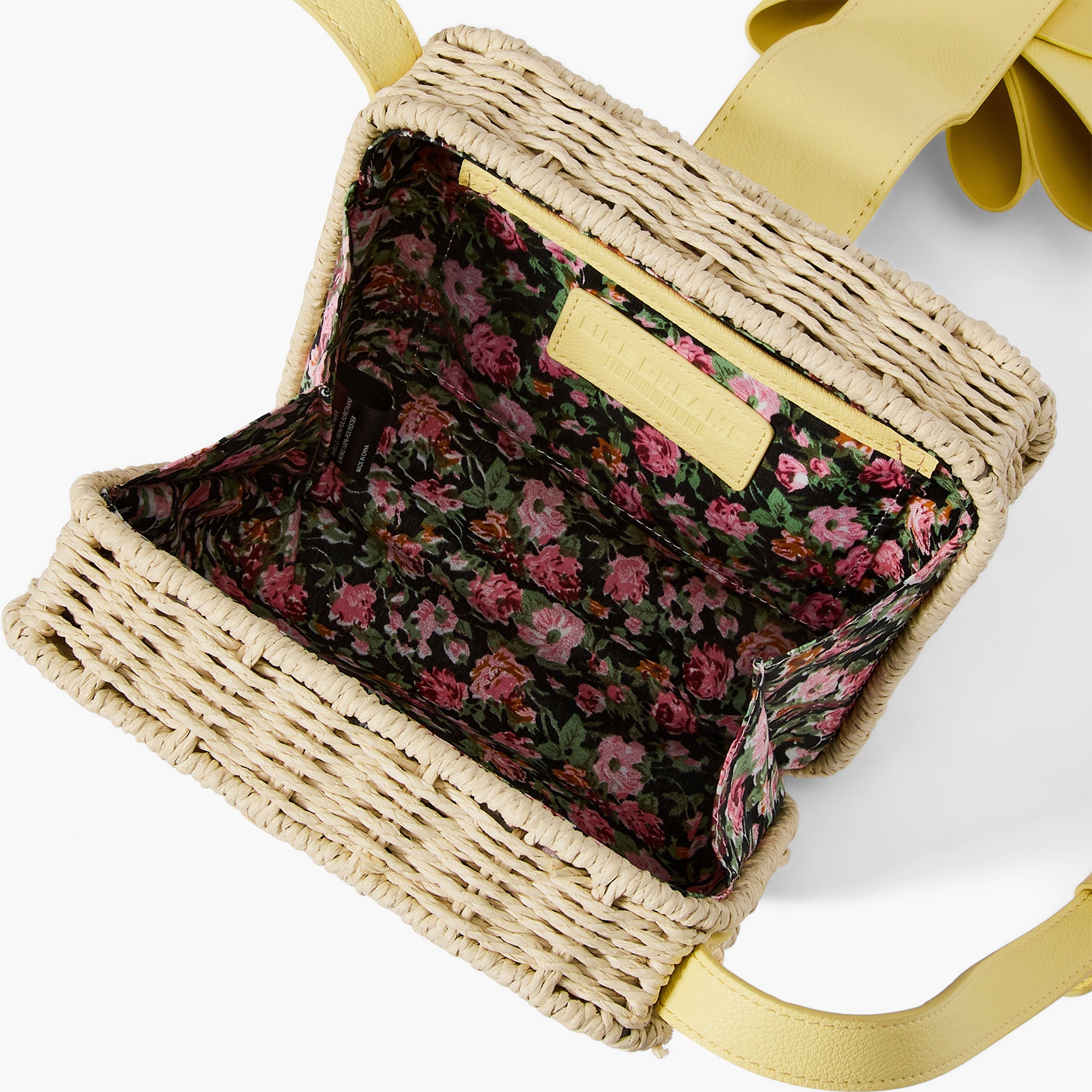 Poppy Bowtie Straw Crossbody