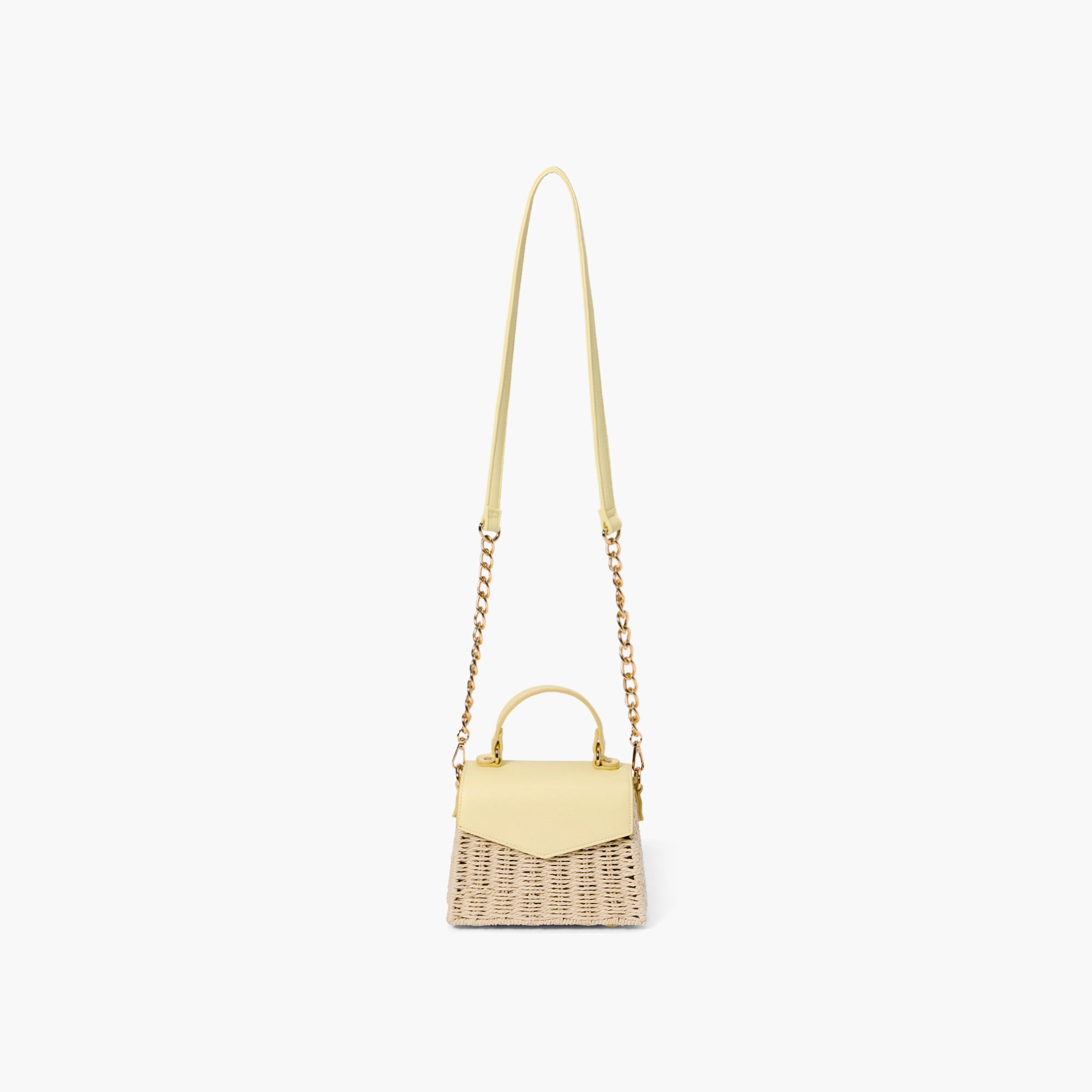Florence Gold Chain Straw Crossbody