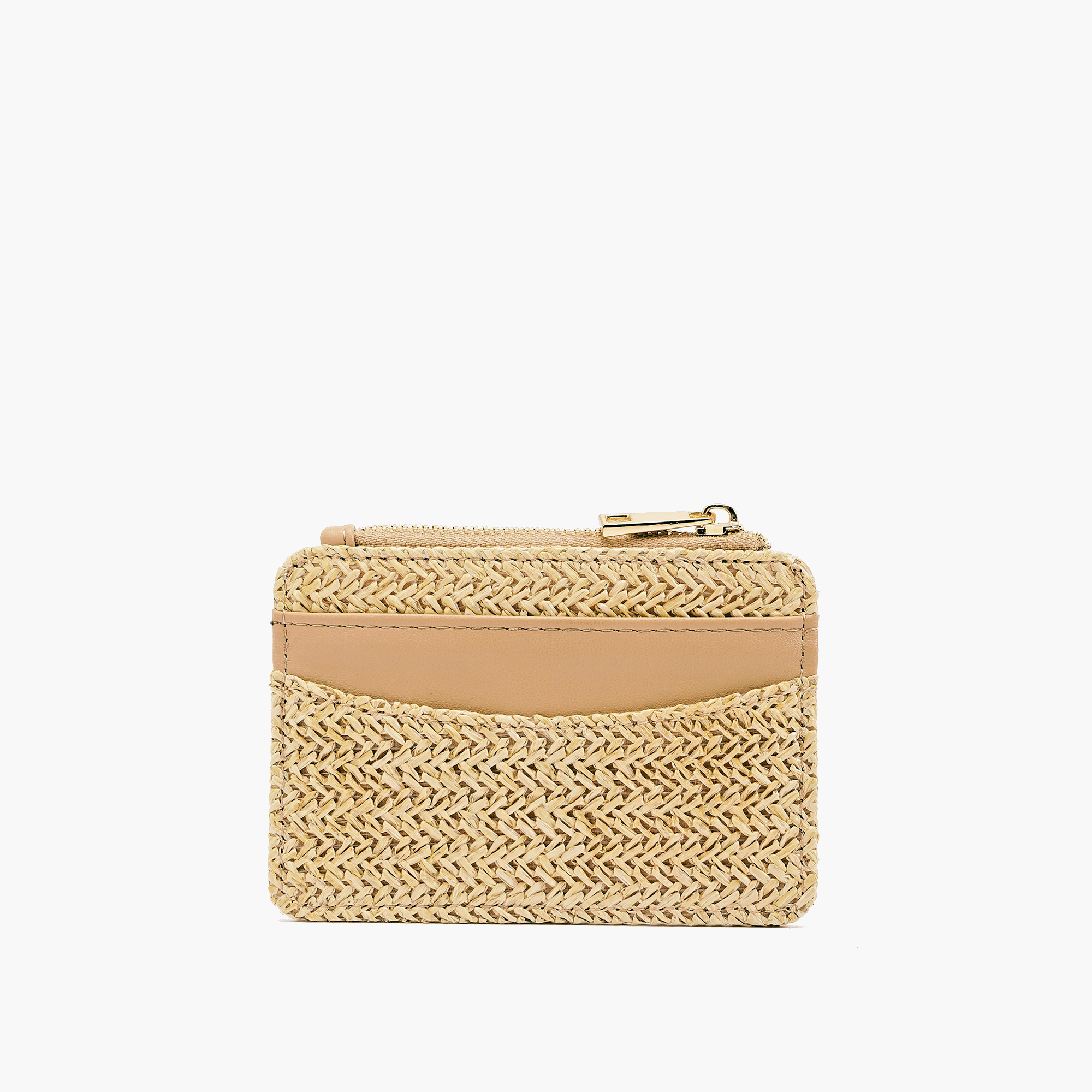 Selma Two-Tone Straw Card Wallet