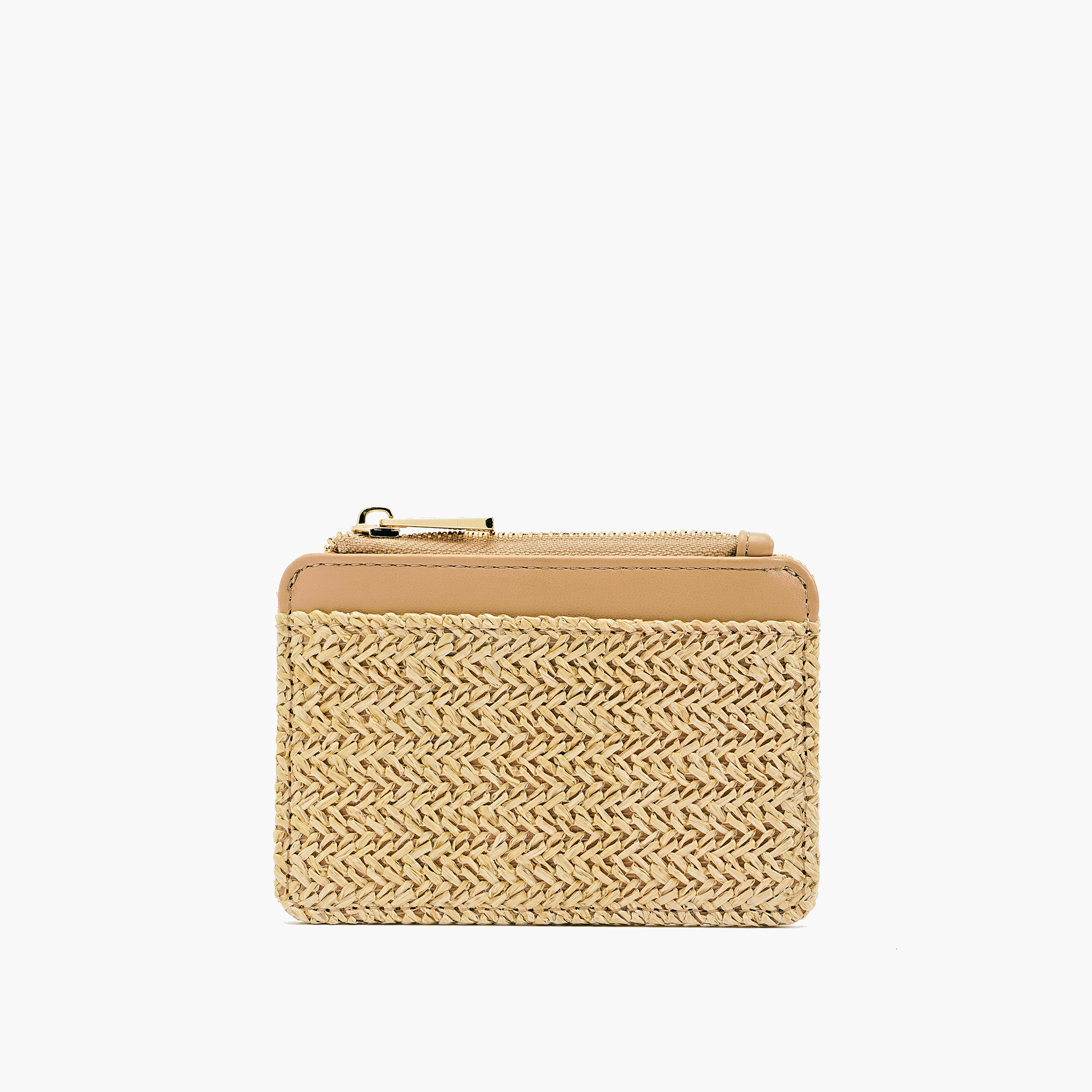 Selma Two-Tone Straw Card Wallet