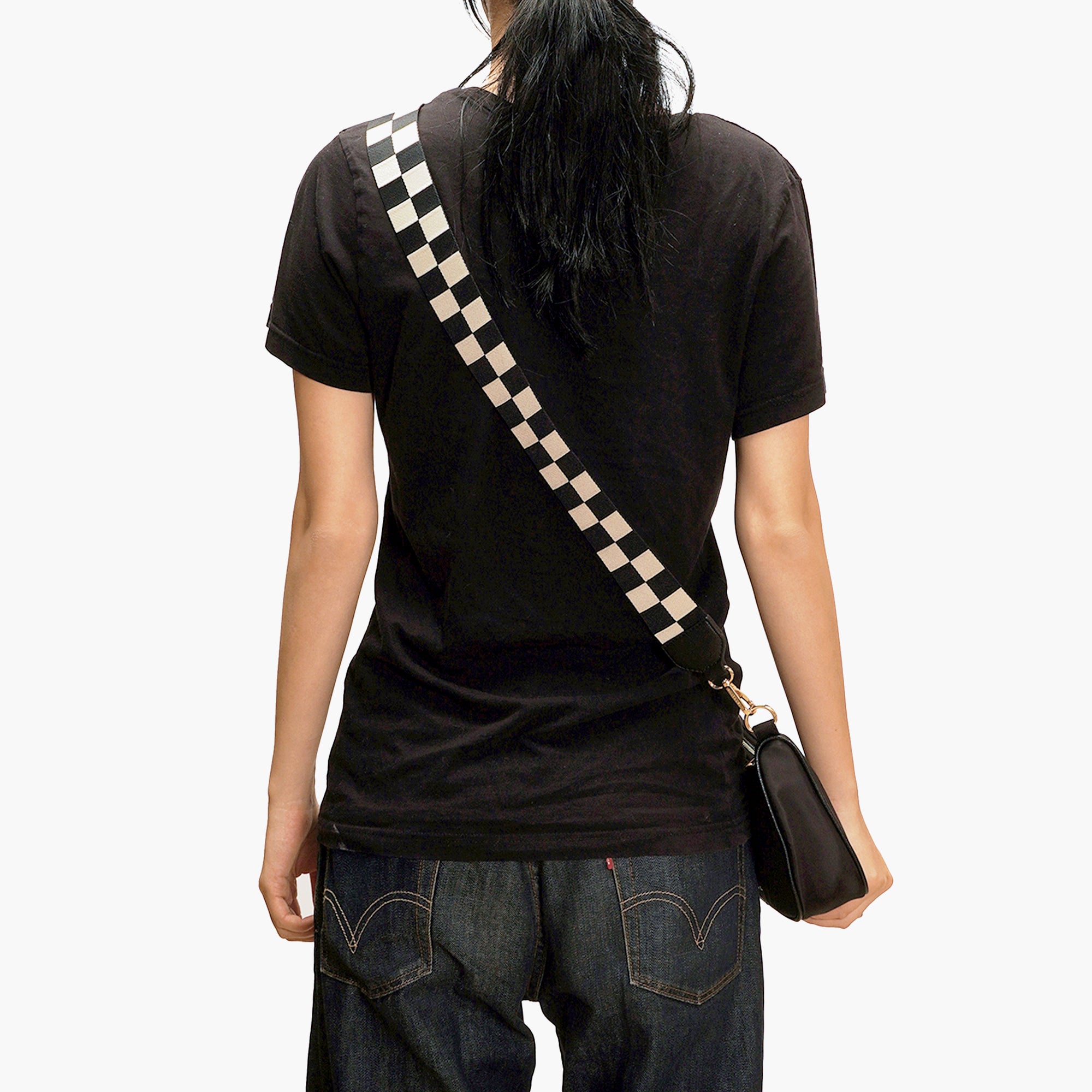 Checker Print Adjustable Strap