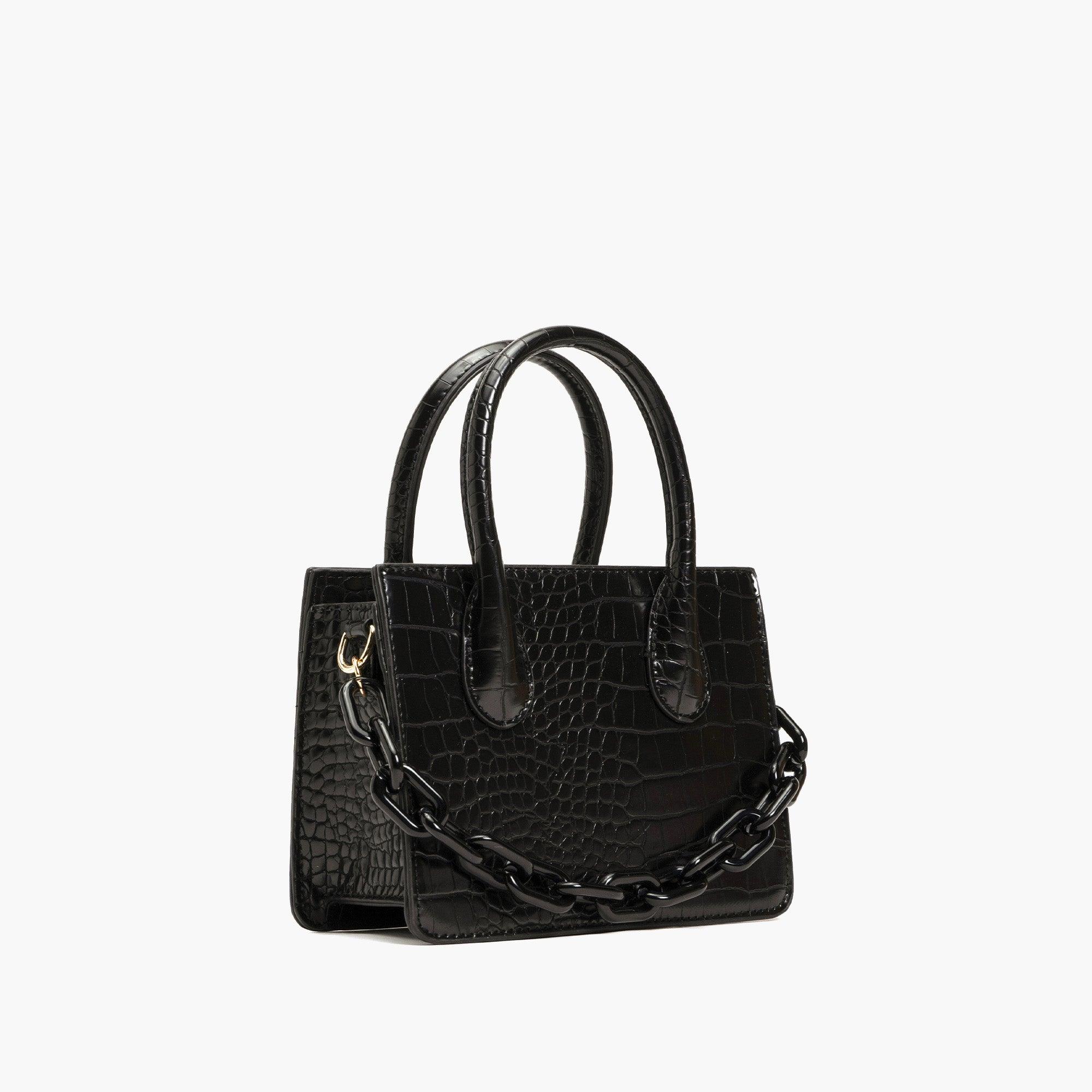 Kenzie Chain Vegan Croc Crossbody