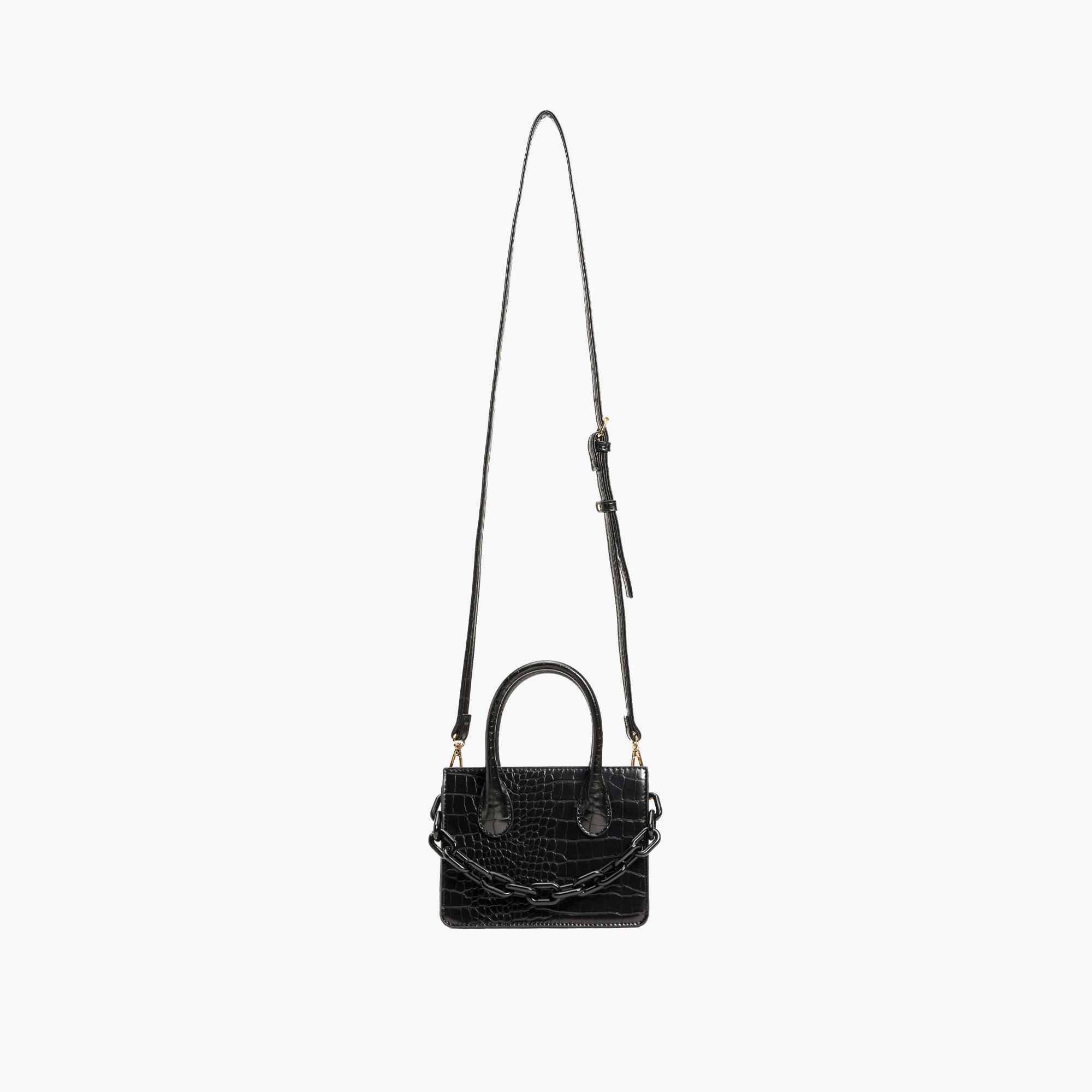 Kenzie Chain Vegan Croc Crossbody