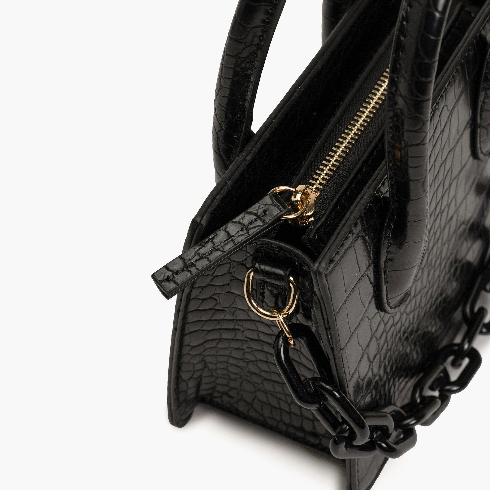 Kenzie Chain Vegan Croc Crossbody