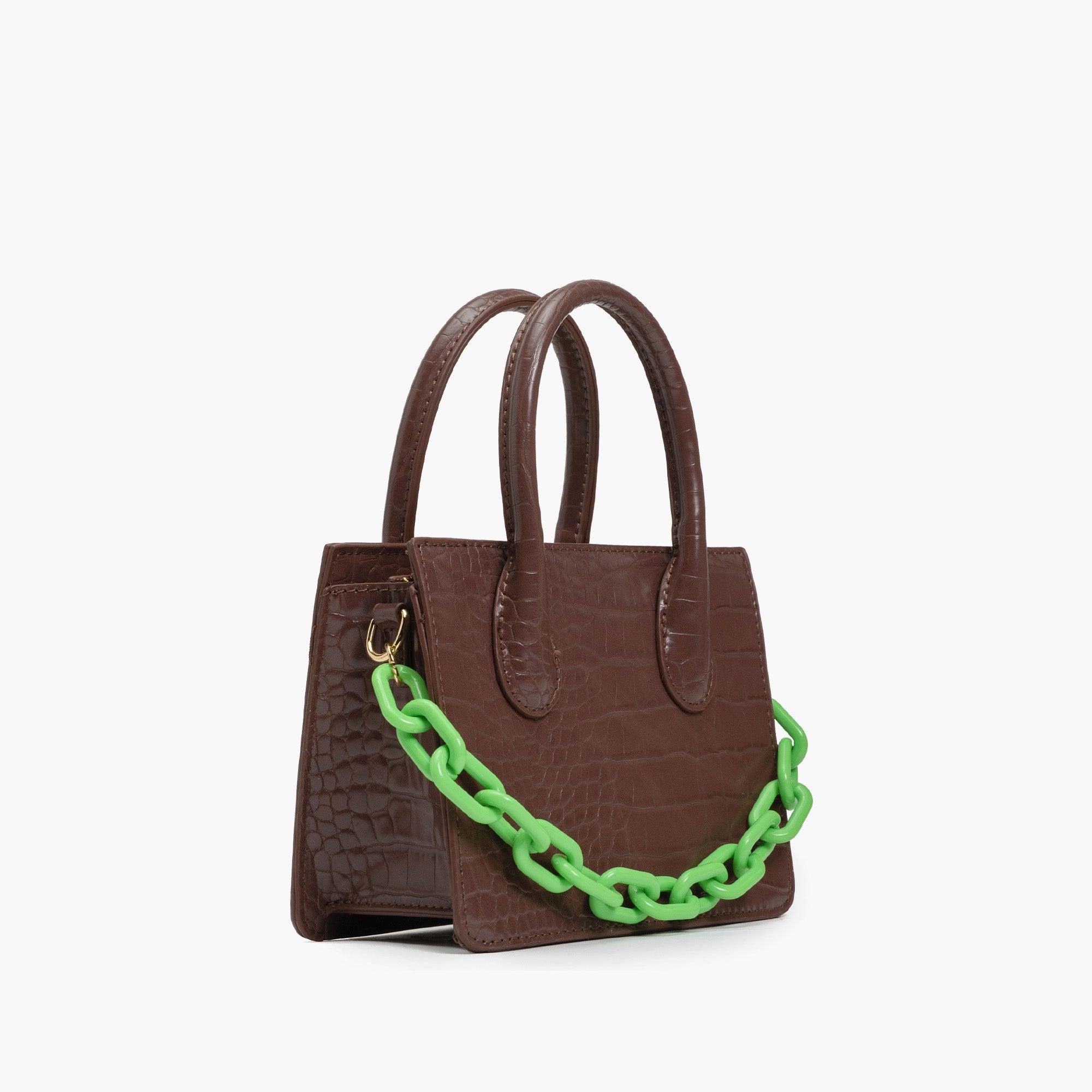 Kenzie Chain Vegan Croc Crossbody