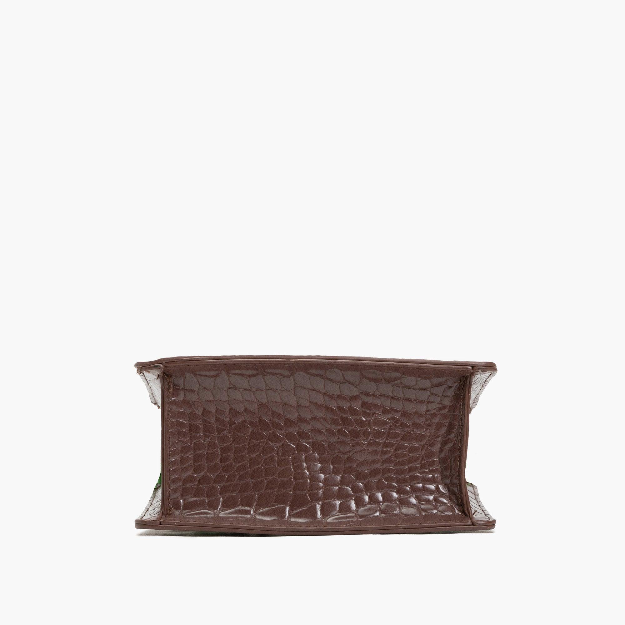 Kenzie Chain Vegan Croc Crossbody