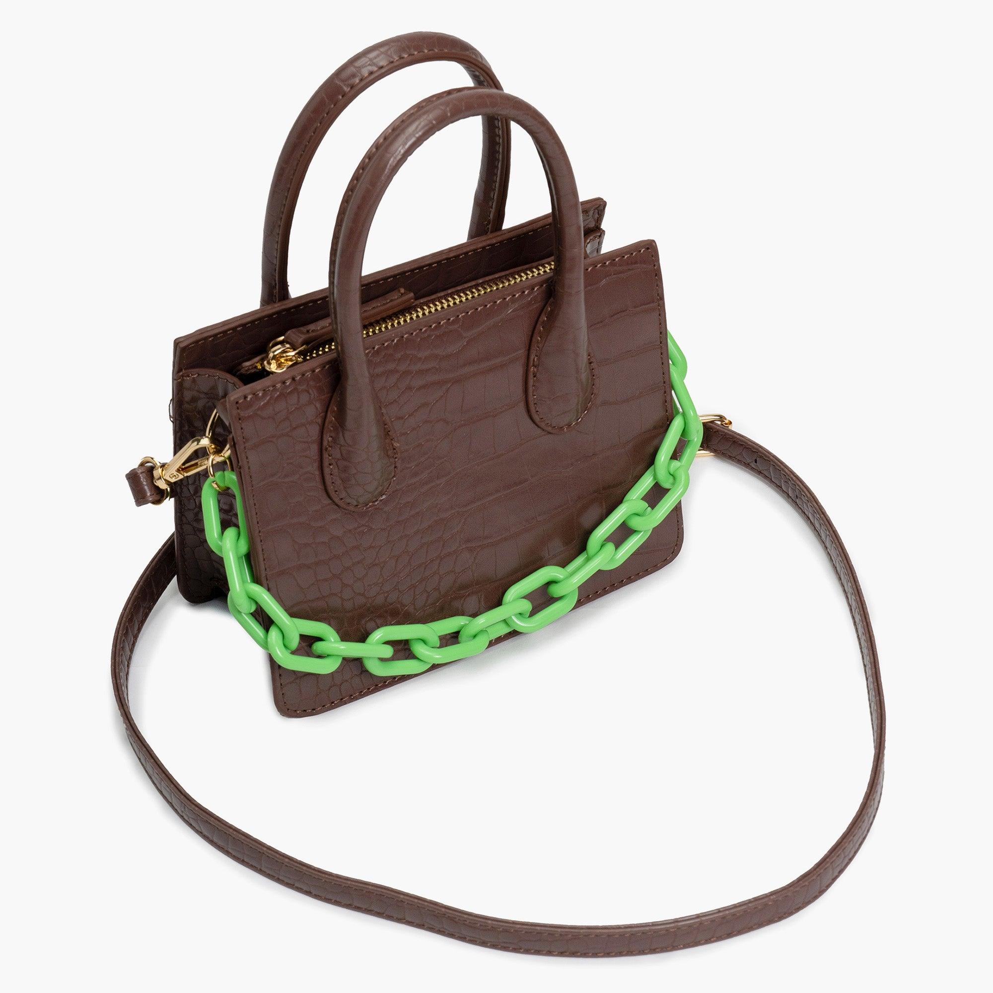 Kenzie Chain Vegan Croc Crossbody