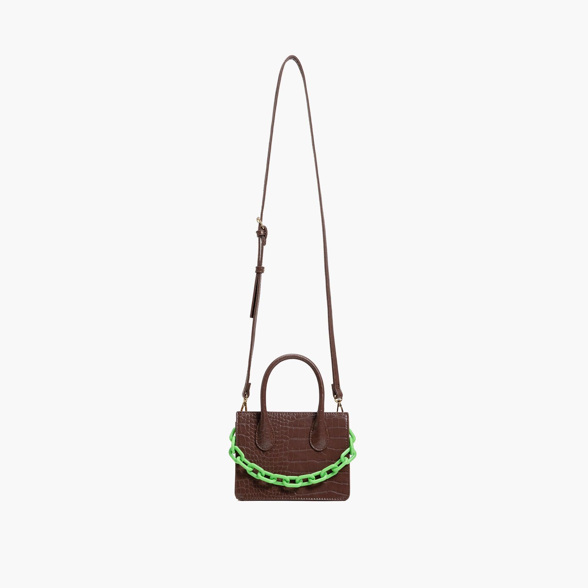 Kenzie Chain Vegan Croc Crossbody