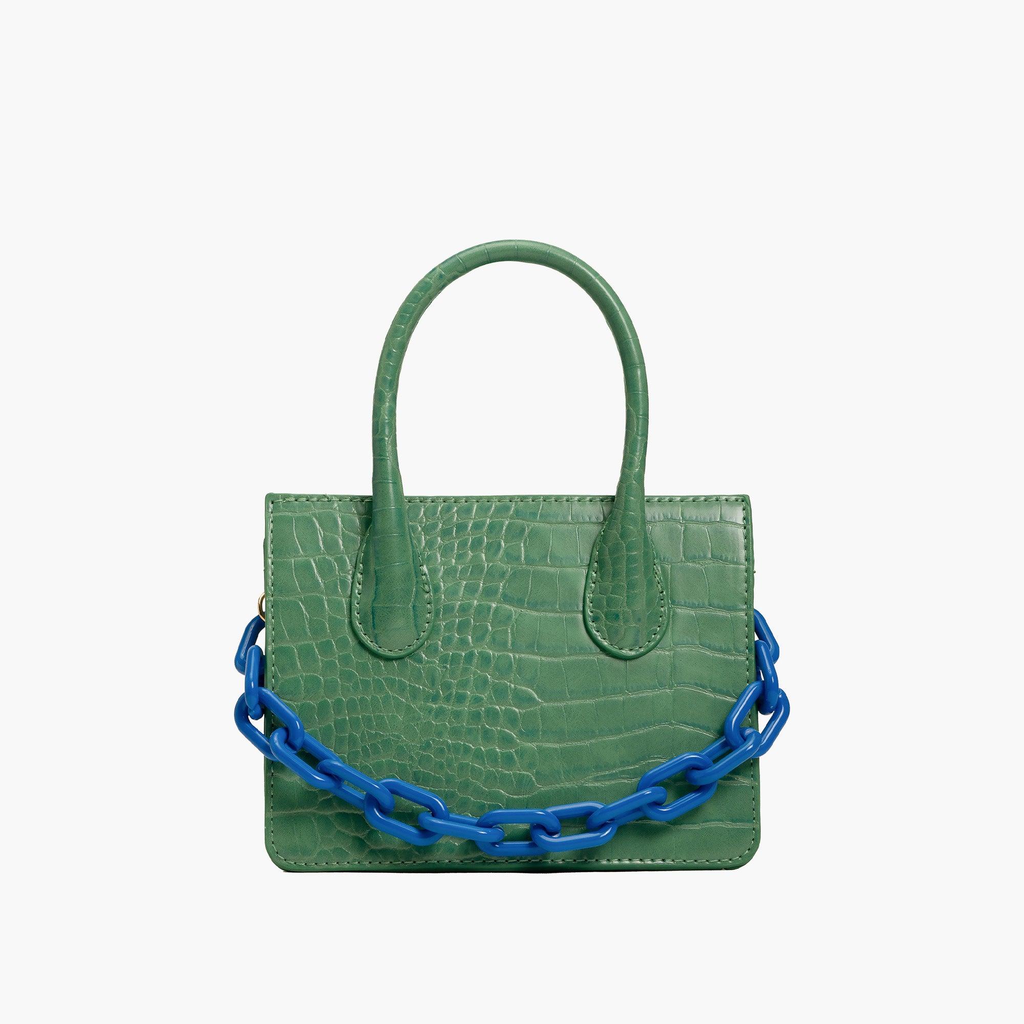Kenzie Chain Vegan Croc Crossbody