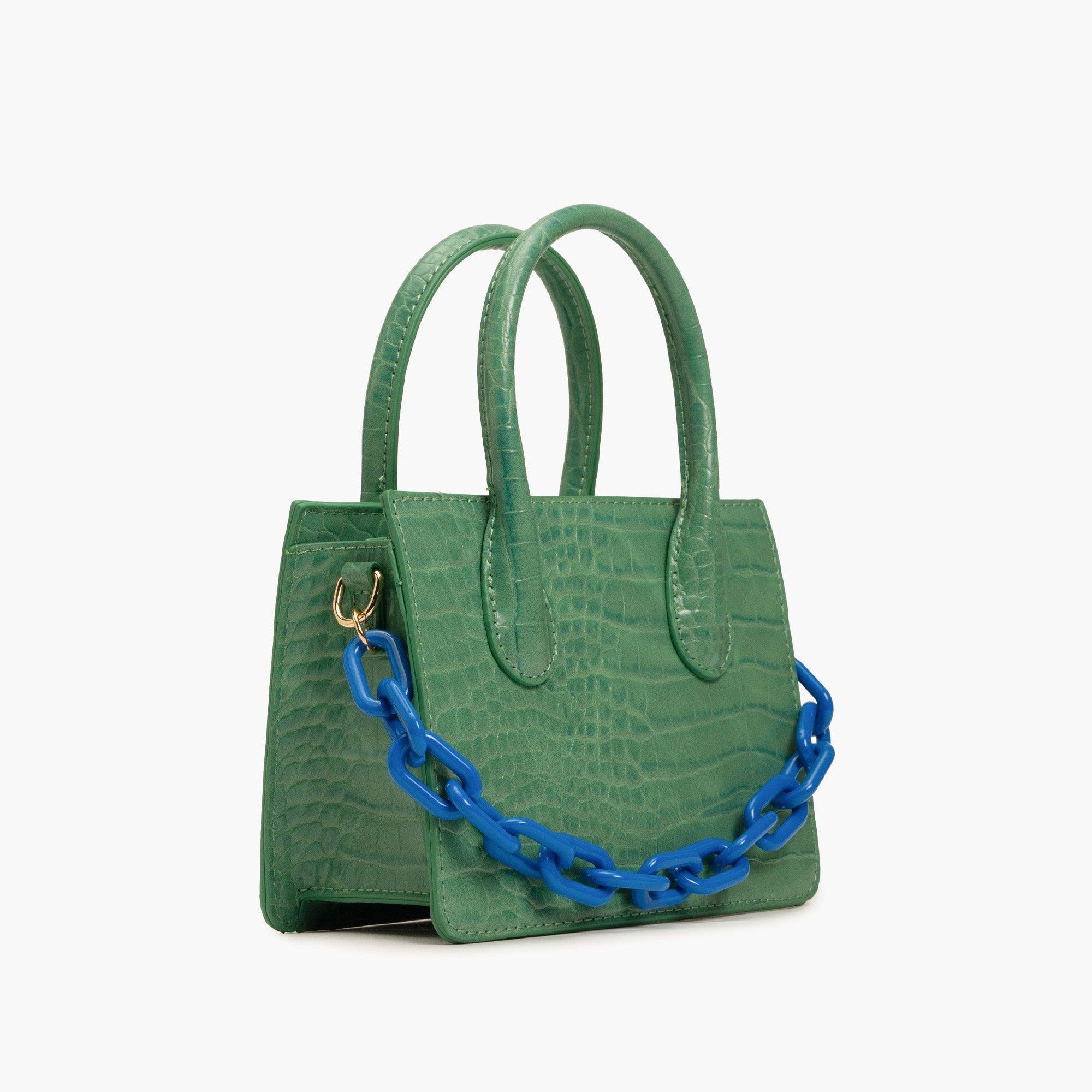 Kenzie Chain Vegan Croc Crossbody