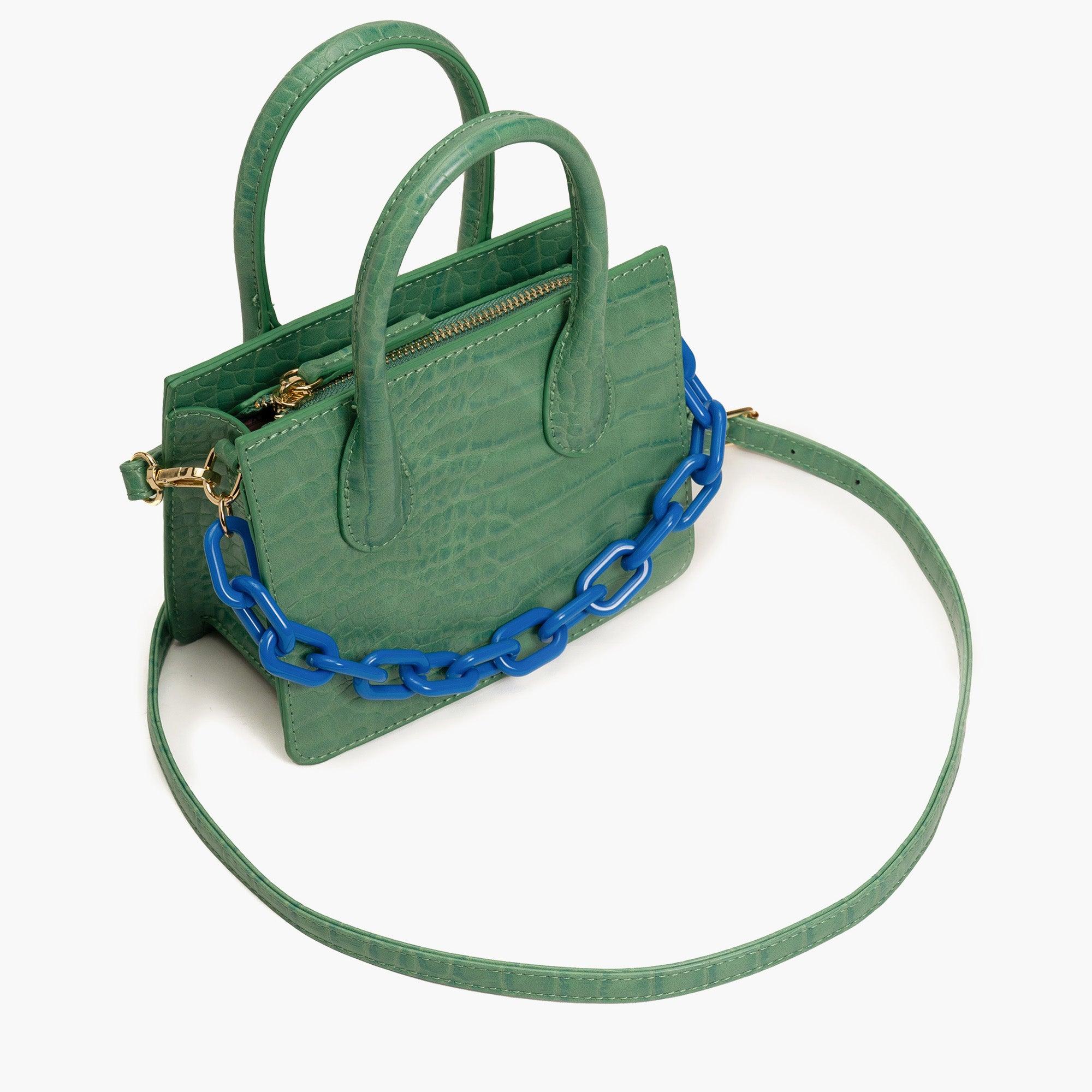 Kenzie Chain Vegan Croc Crossbody