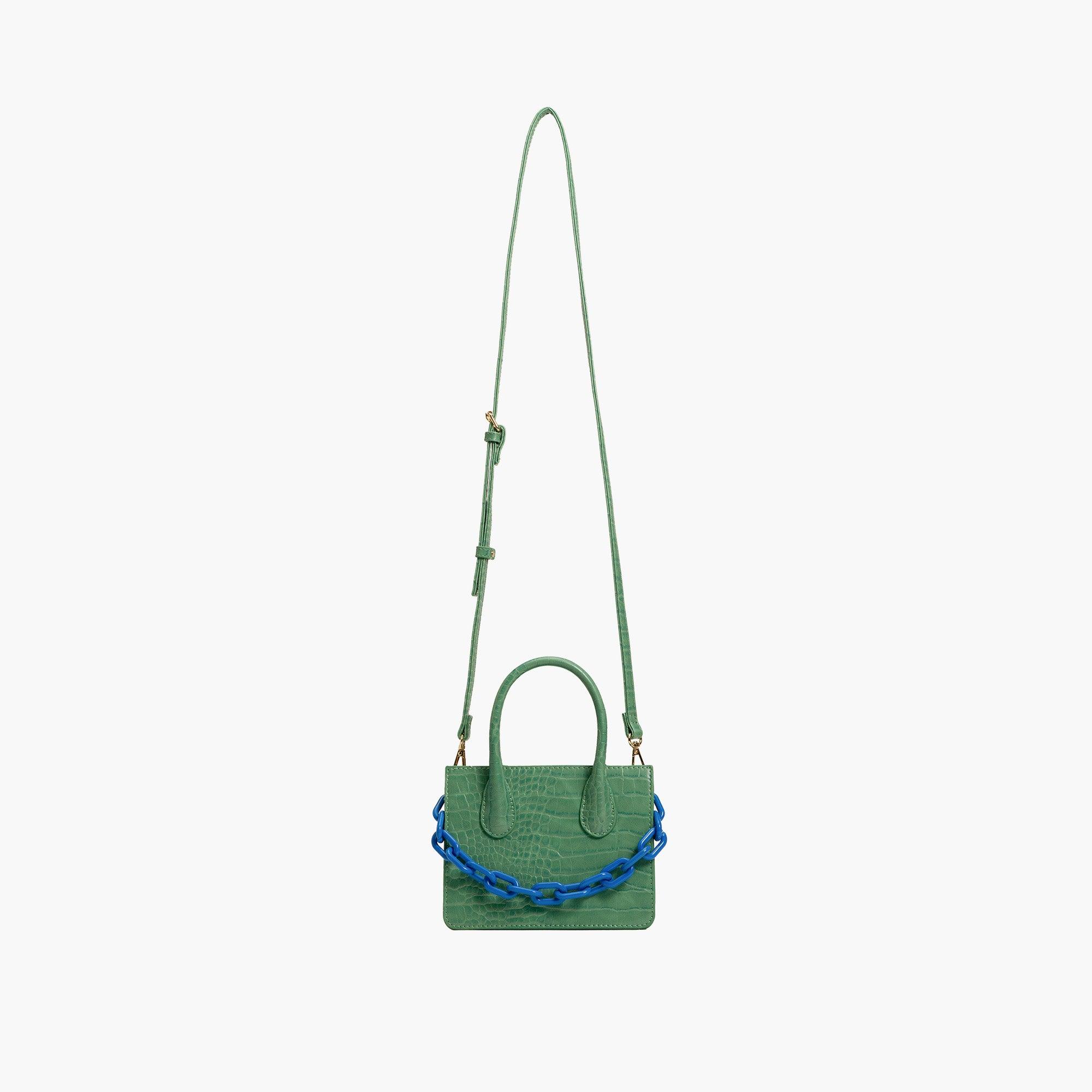 Kenzie Chain Vegan Croc Crossbody