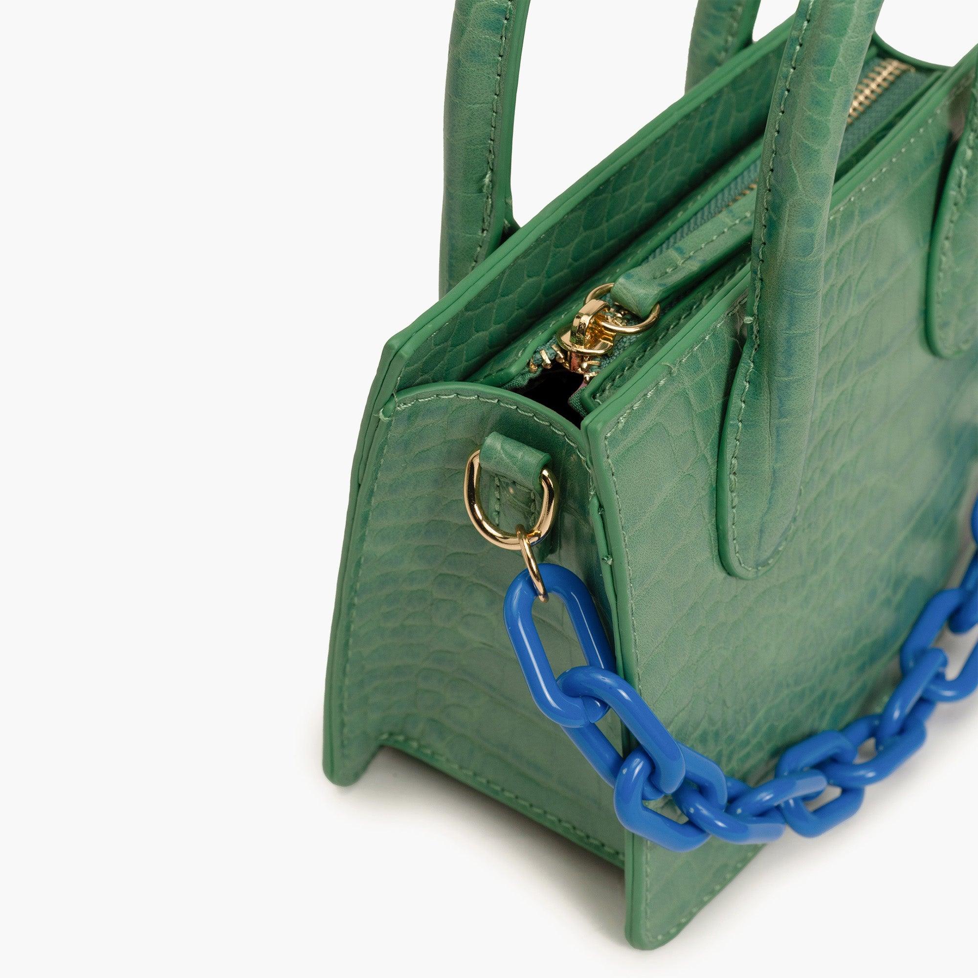 Kenzie Chain Vegan Croc Crossbody