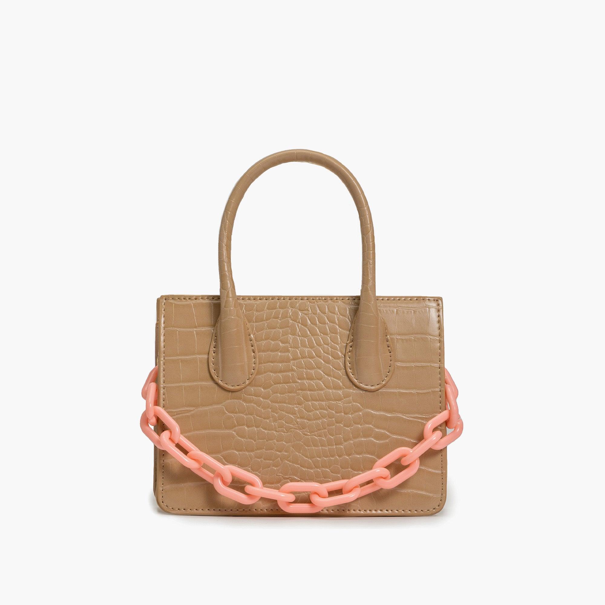 Kenzie Chain Vegan Croc Crossbody