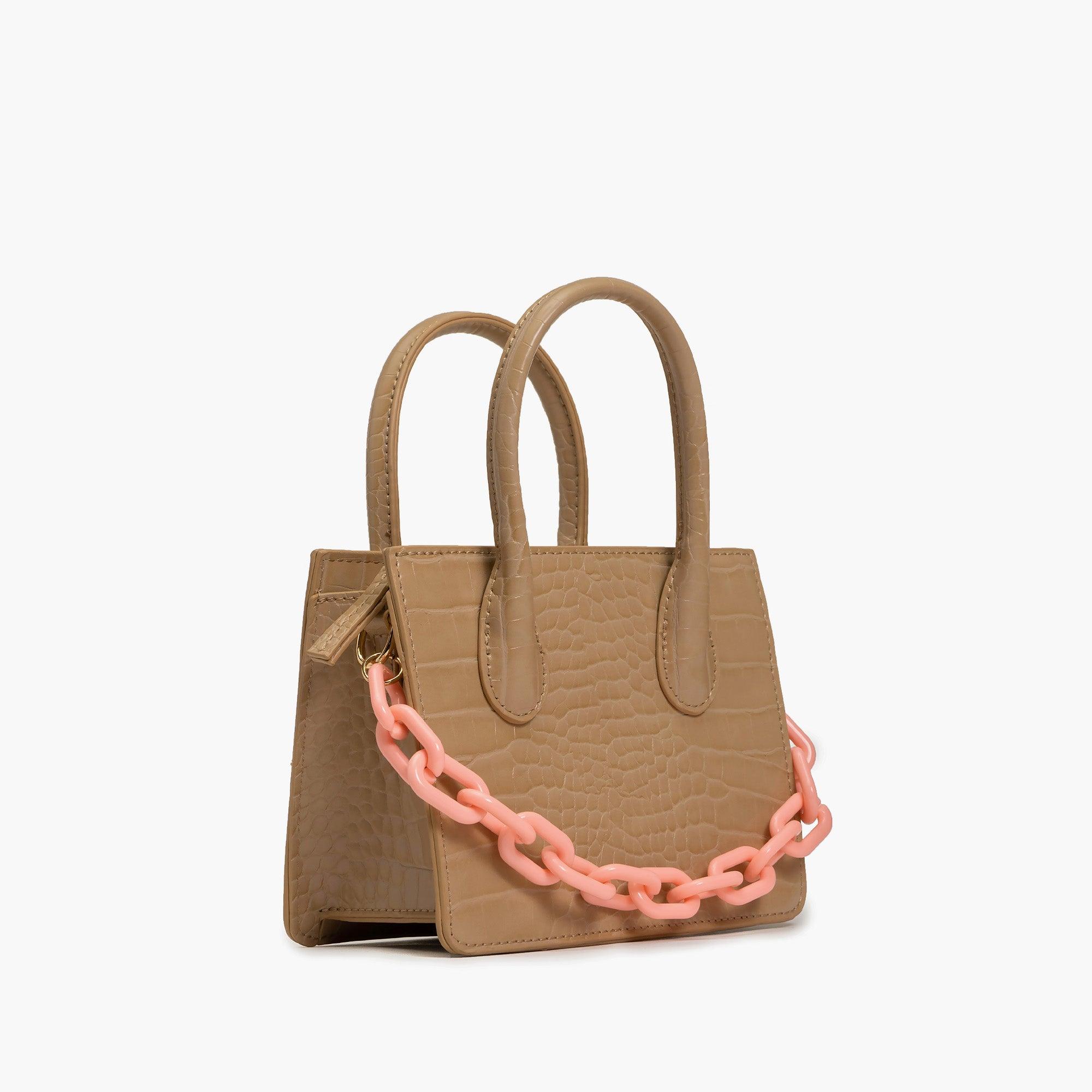 Kenzie Chain Vegan Croc Crossbody
