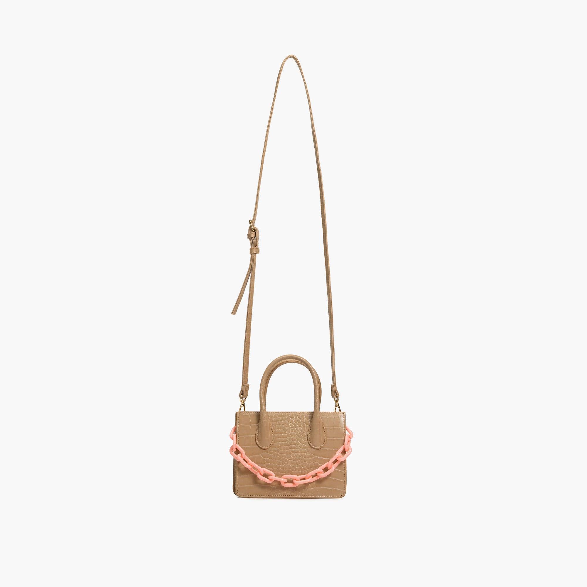 Kenzie Chain Vegan Croc Crossbody
