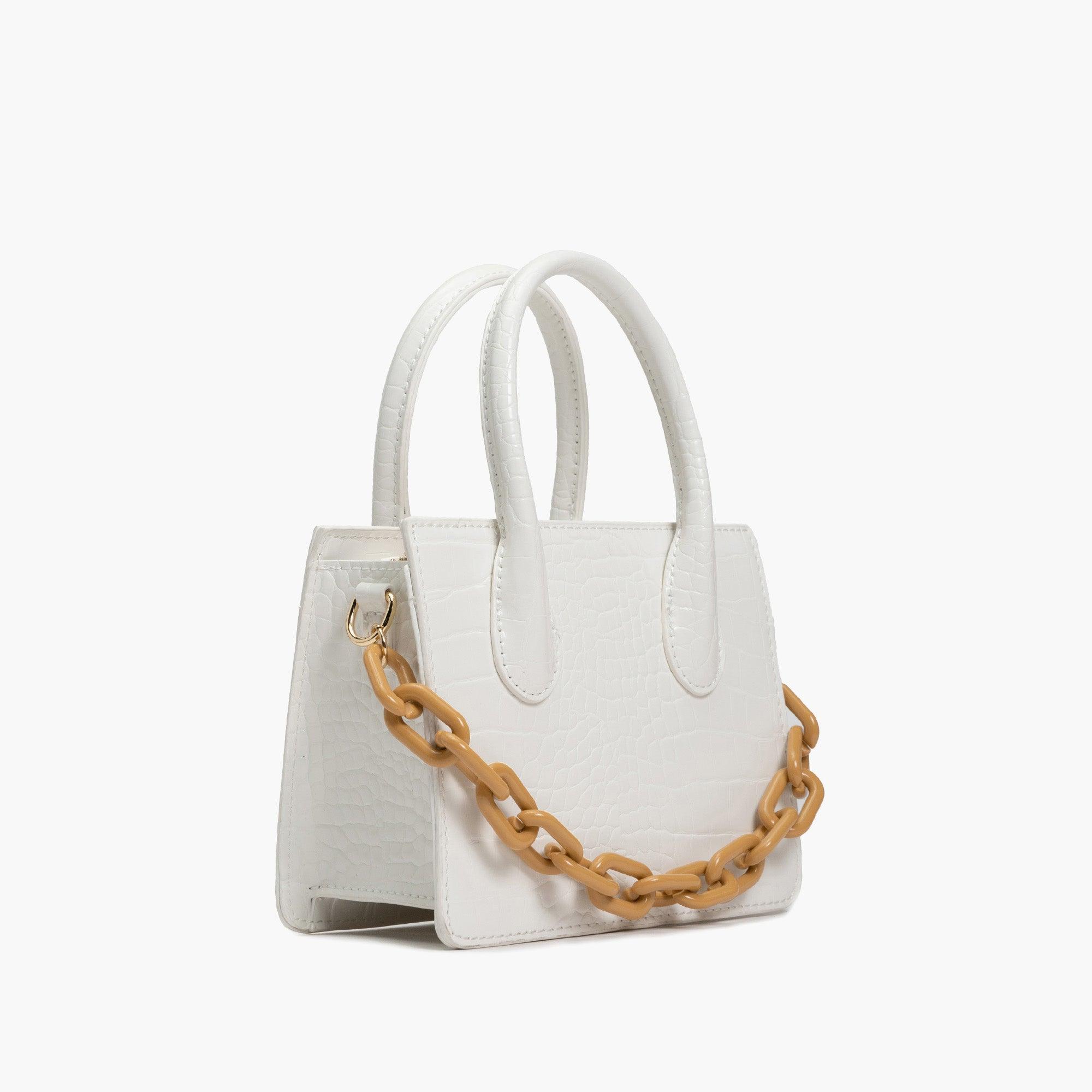 Kenzie Chain Vegan Croc Crossbody