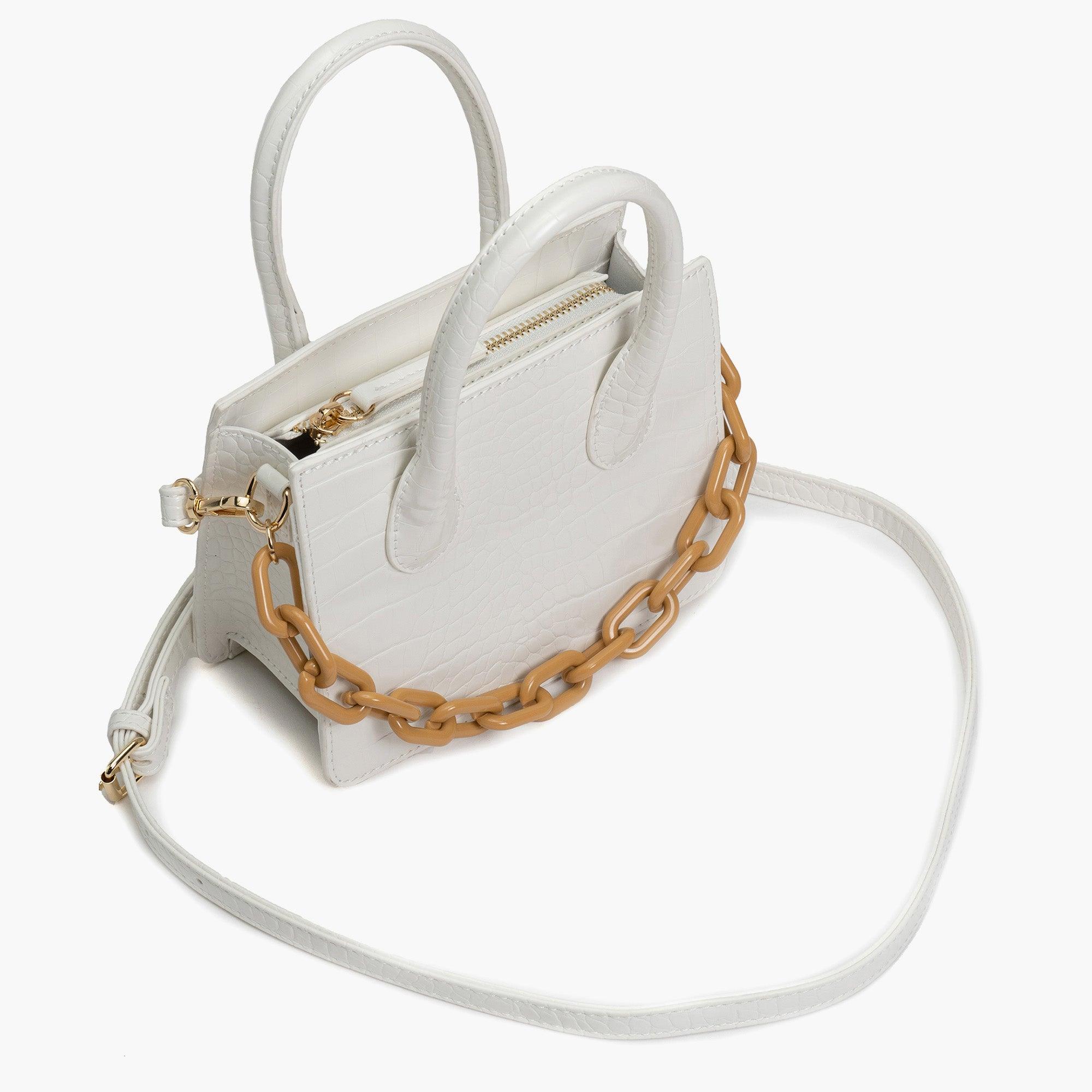 Kenzie Chain Vegan Croc Crossbody